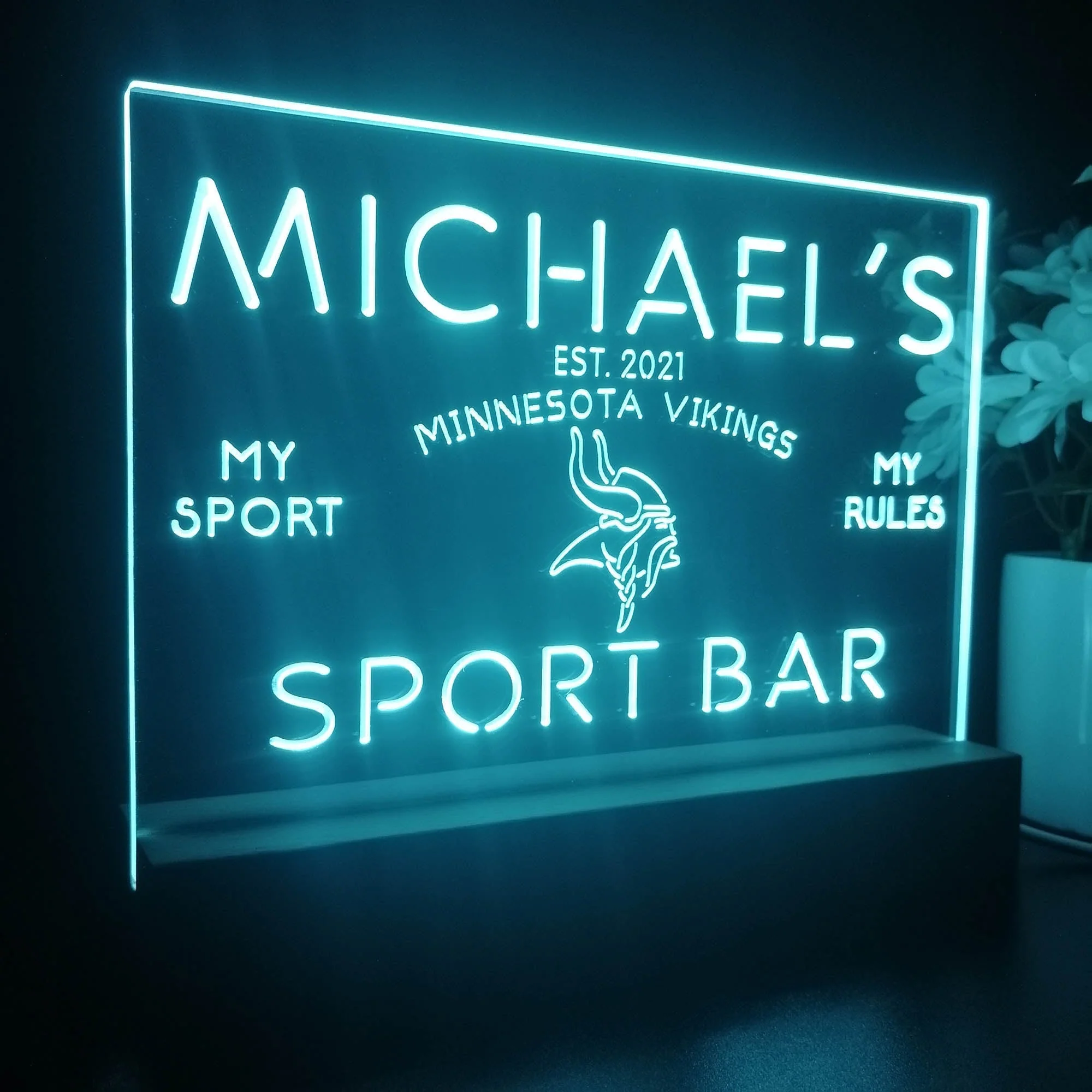 Personalized Minnesotas Viking Souvenir Neon LED Night Light Sign - Image 5