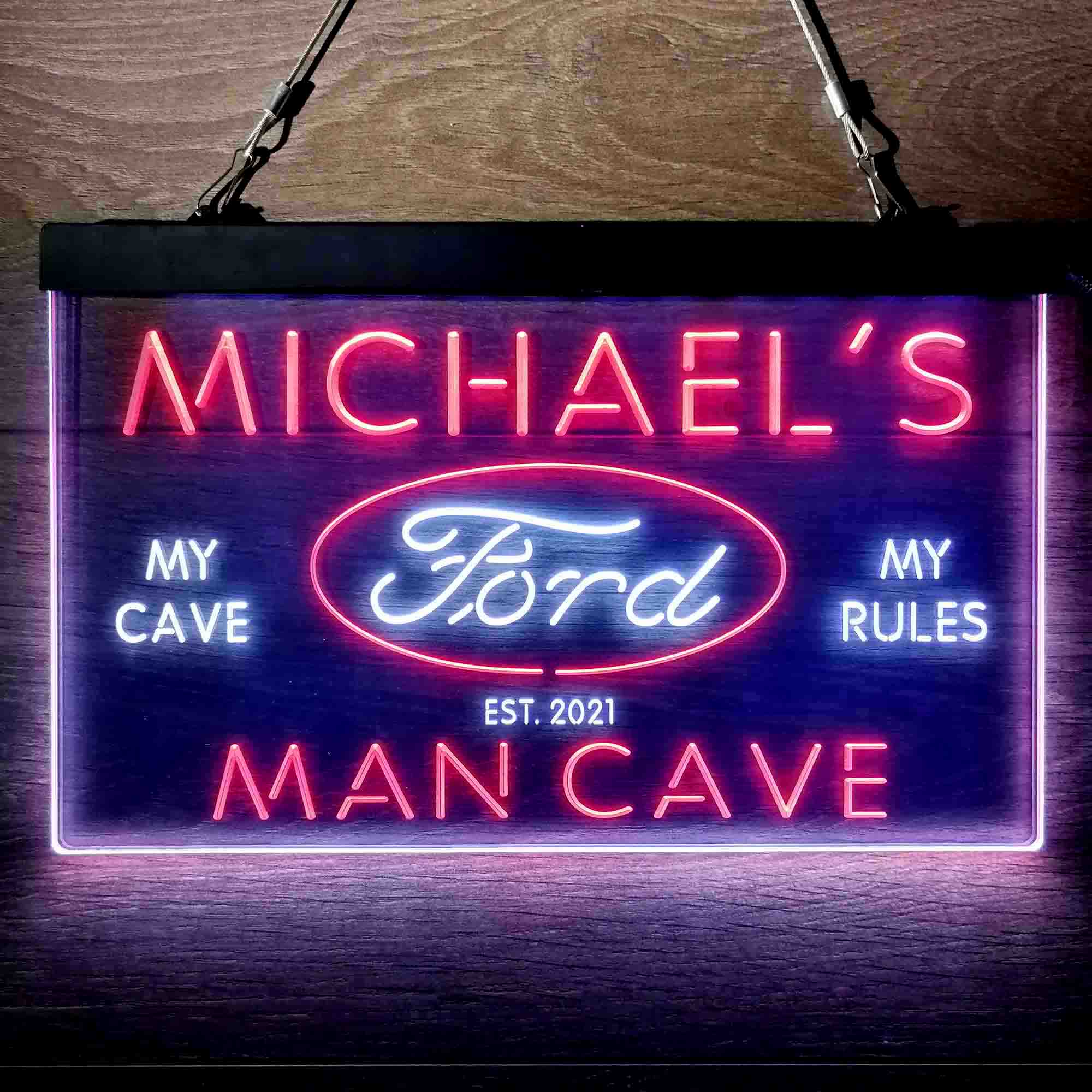 Personalized Ford Garage Neon LED Sign