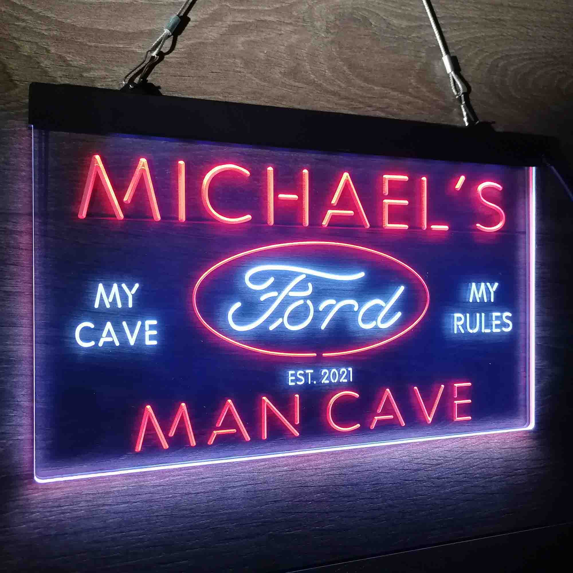 Personalized Ford Garage Neon LED Sign - Image 14