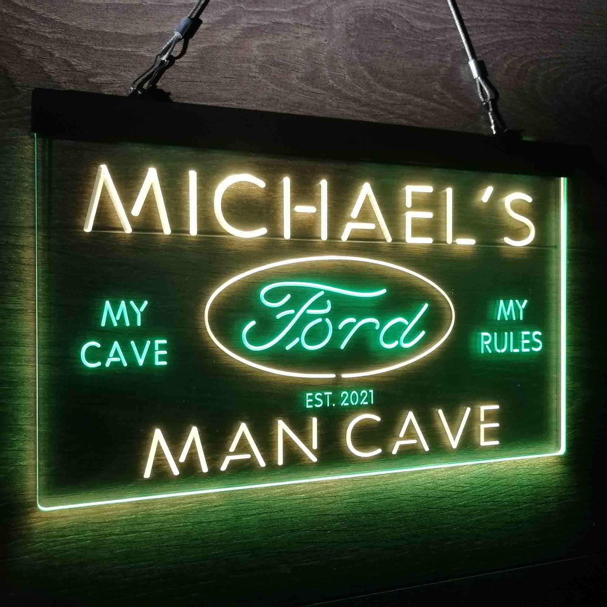 Personalized Ford Garage Neon LED Sign - Image 22