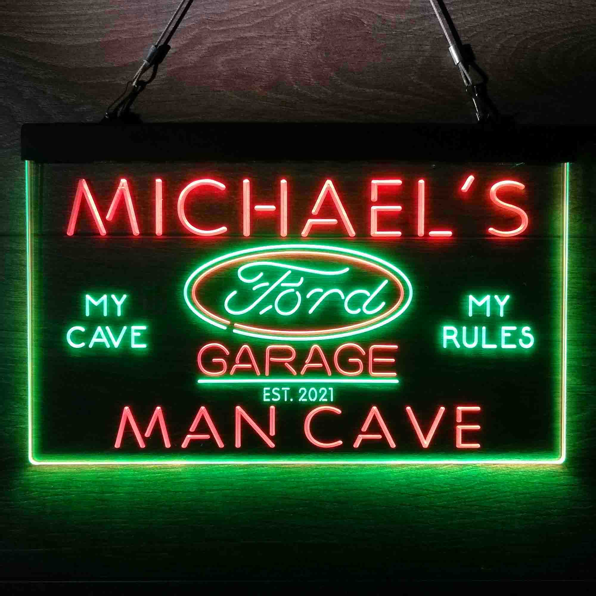 Custom Ford Neon-Like LED Sign, Garage Decor Gift