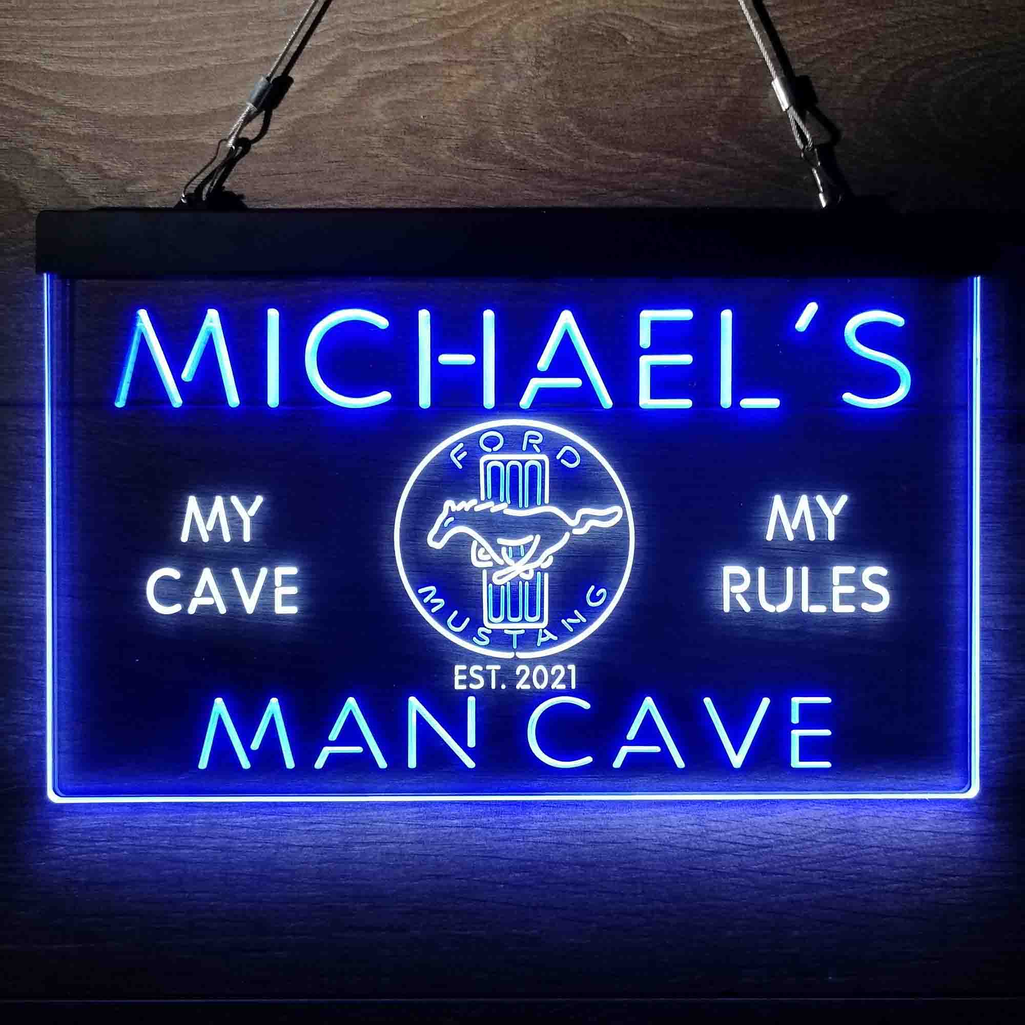 Custom Name Ford Mustang Horse Car Bar Neon-Like LED Sign - Image 9