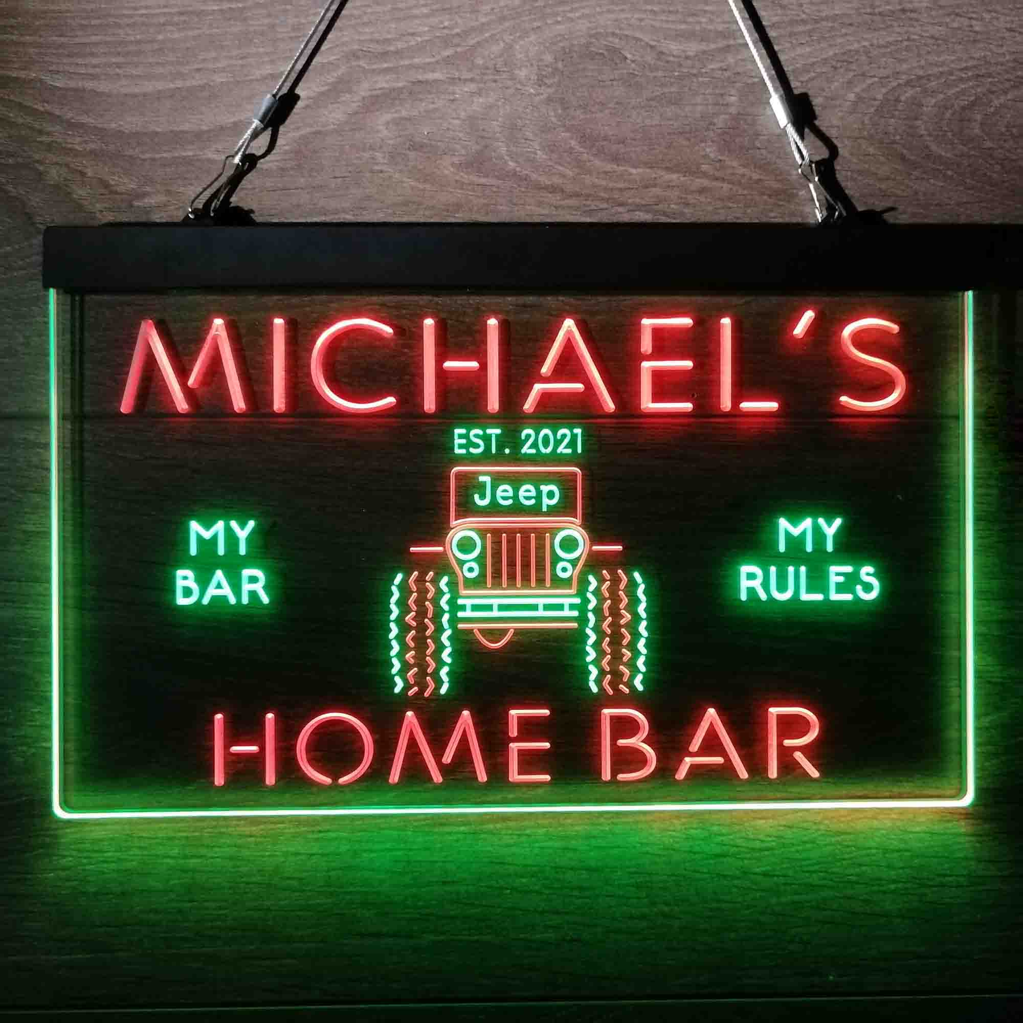 Custom Name Only in a Jeep Truck Garage Neon-Like LED Sign - Image 12