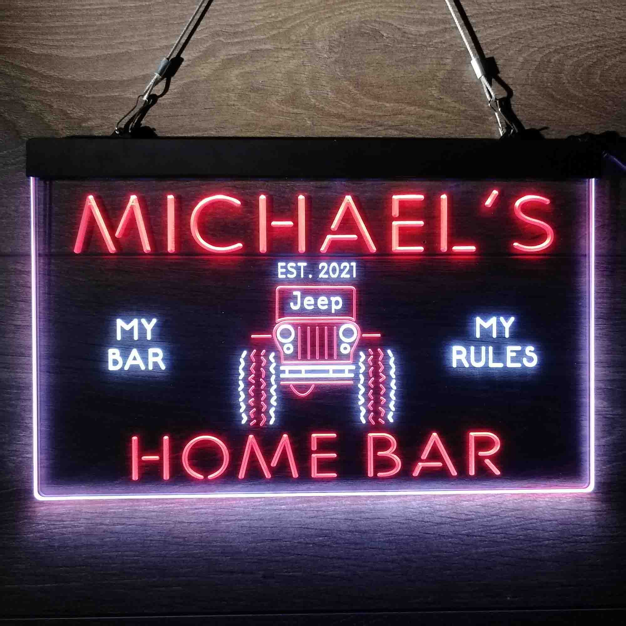 Custom Name Only in a Jeep Truck Garage Neon-Like LED Sign - Image 13