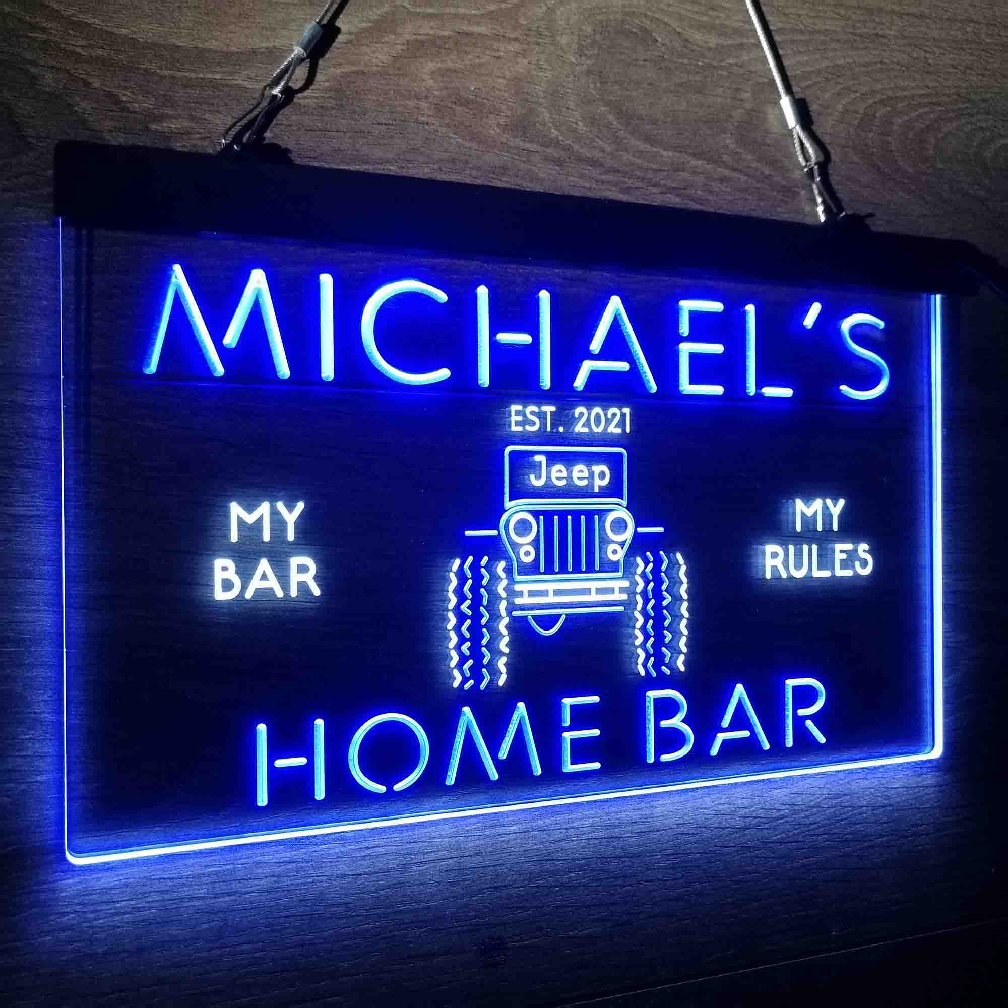 Custom Name Only in a Jeep Truck Garage Neon-Like LED Sign - Image 20