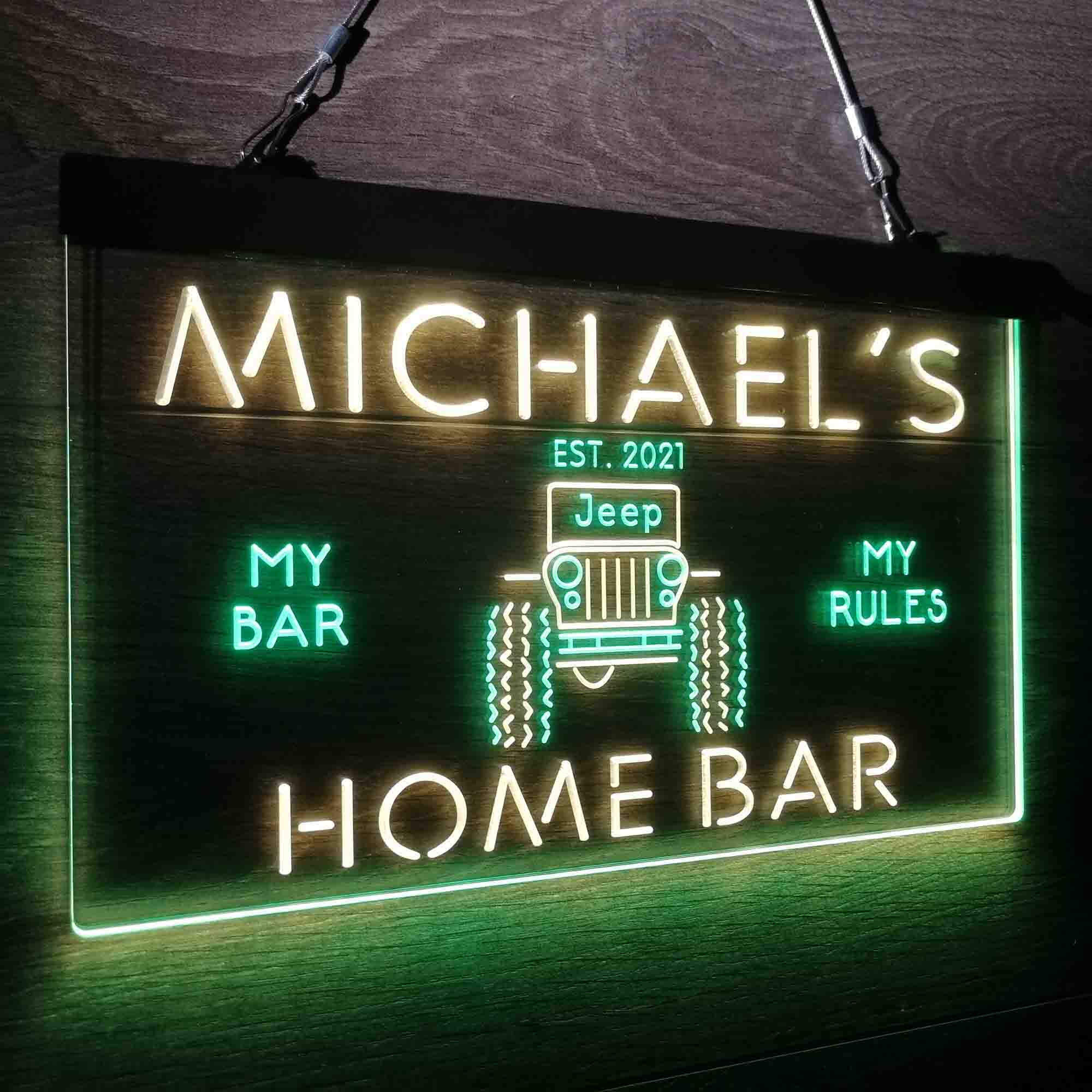 Custom Name Only in a Jeep Truck Garage Neon-Like LED Sign - Image 22