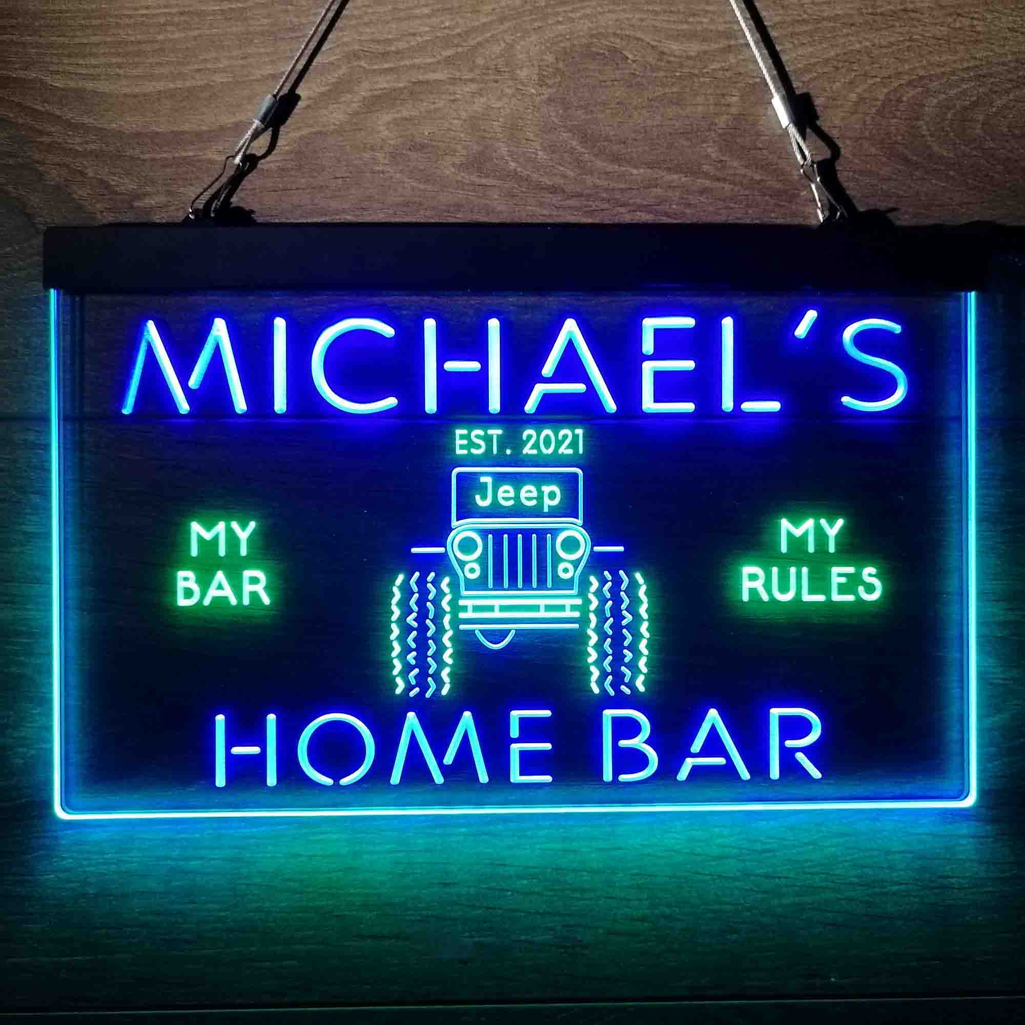 Custom Name Only in a Jeep Truck Garage Neon-Like LED Sign - Image 5