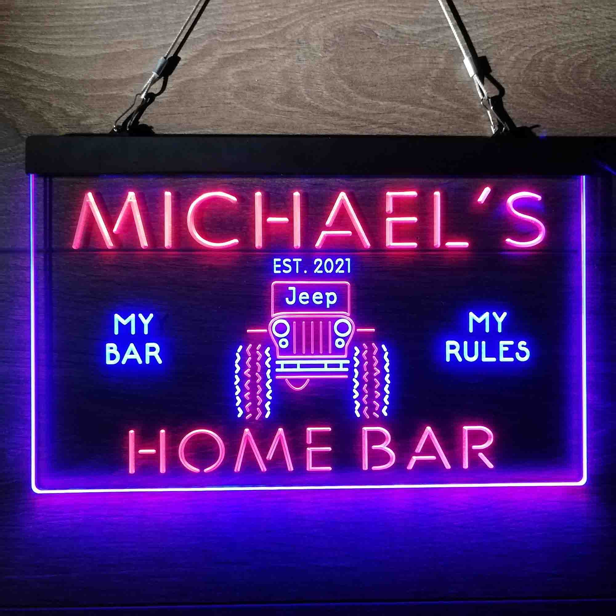 Custom Name Only in a Jeep Truck Garage Neon-Like LED Sign - Image 6