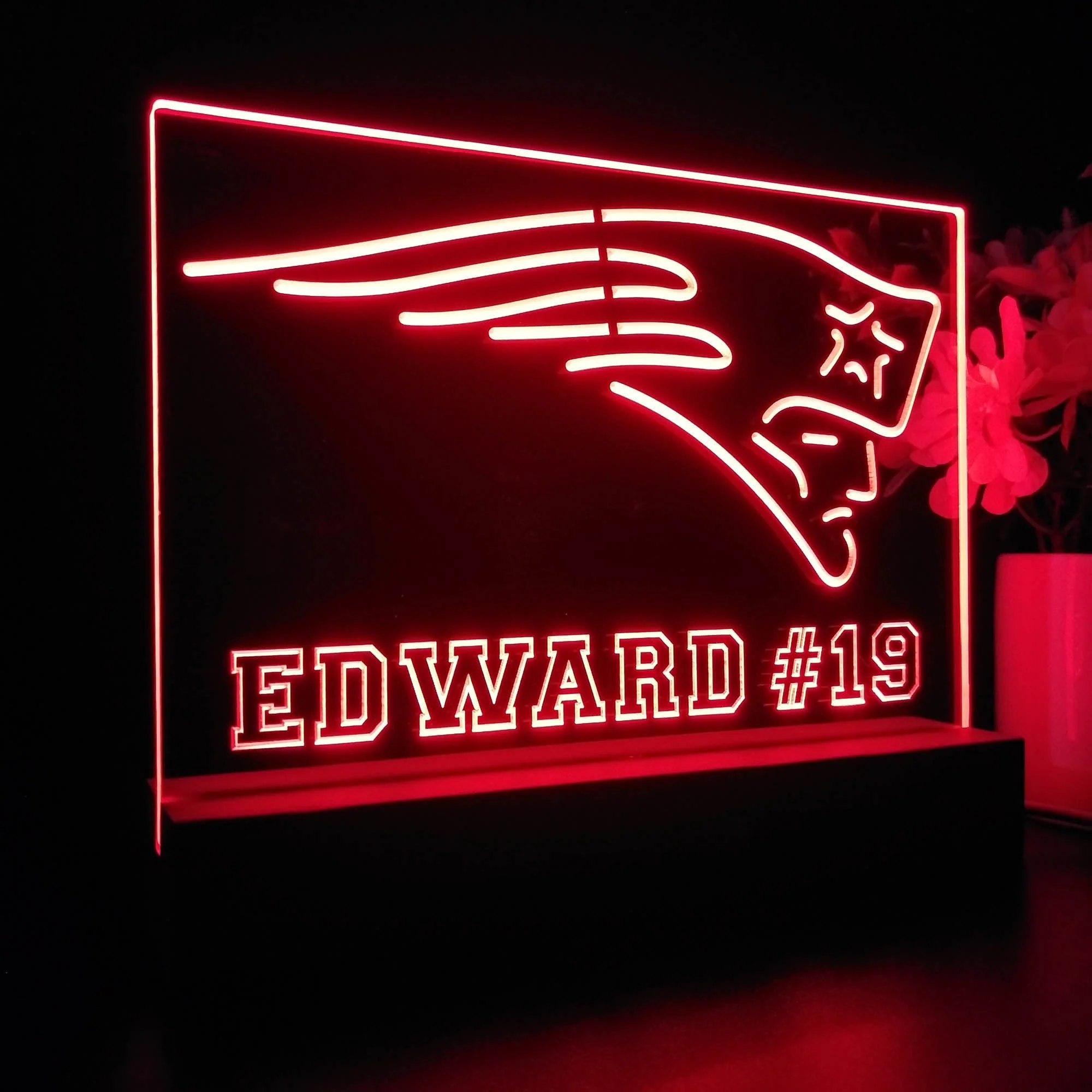 Personalized New England Patriots Souvenir Neon LED Night Light Sign - Image 5