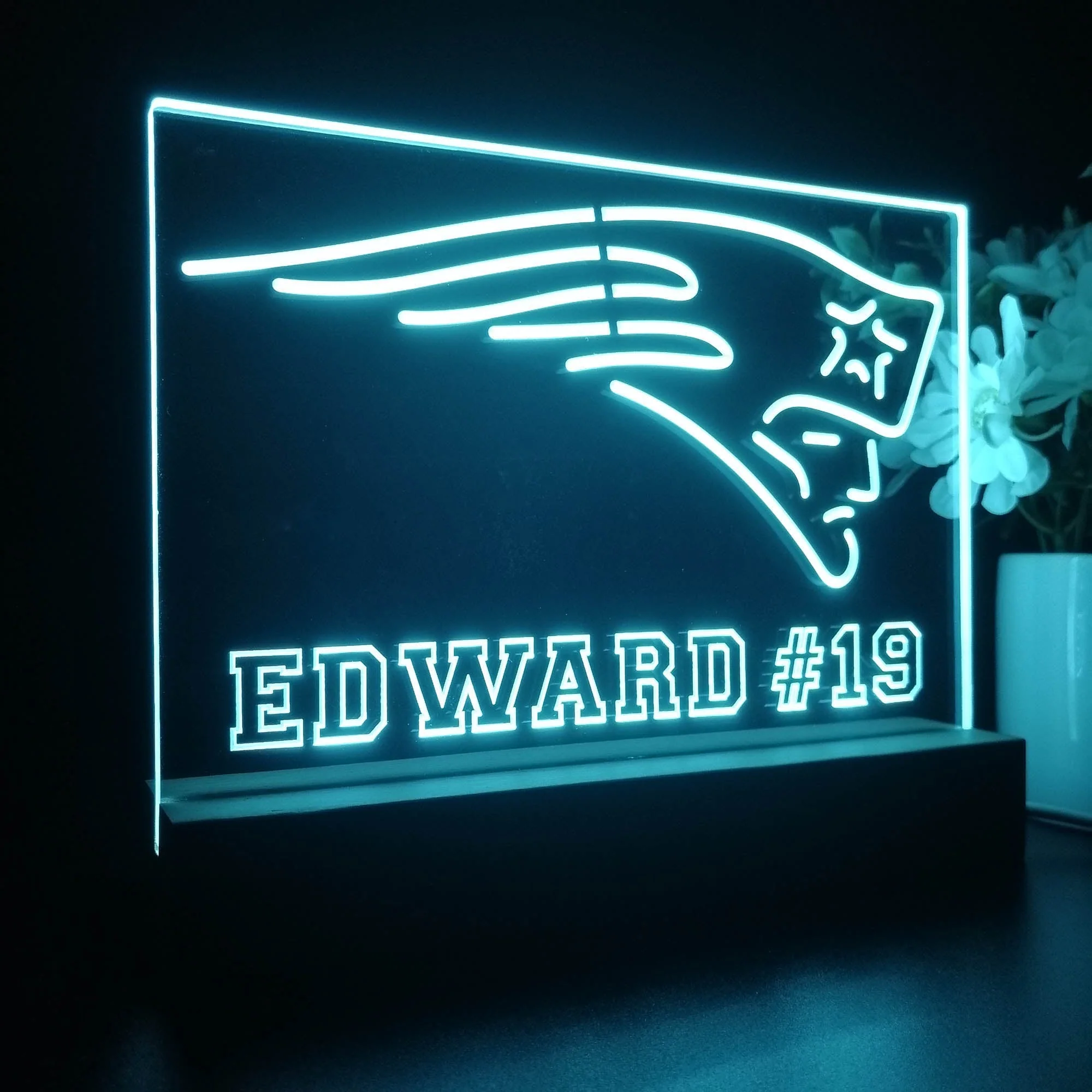 Personalized New England Patriots Souvenir Neon LED Night Light Sign - Image 7
