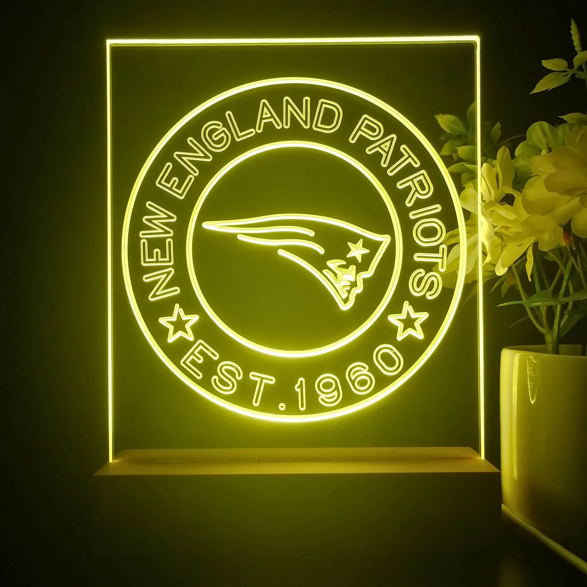 Personalized New England Patriots Souvenir Neon LED Night Light Sign - Image 4