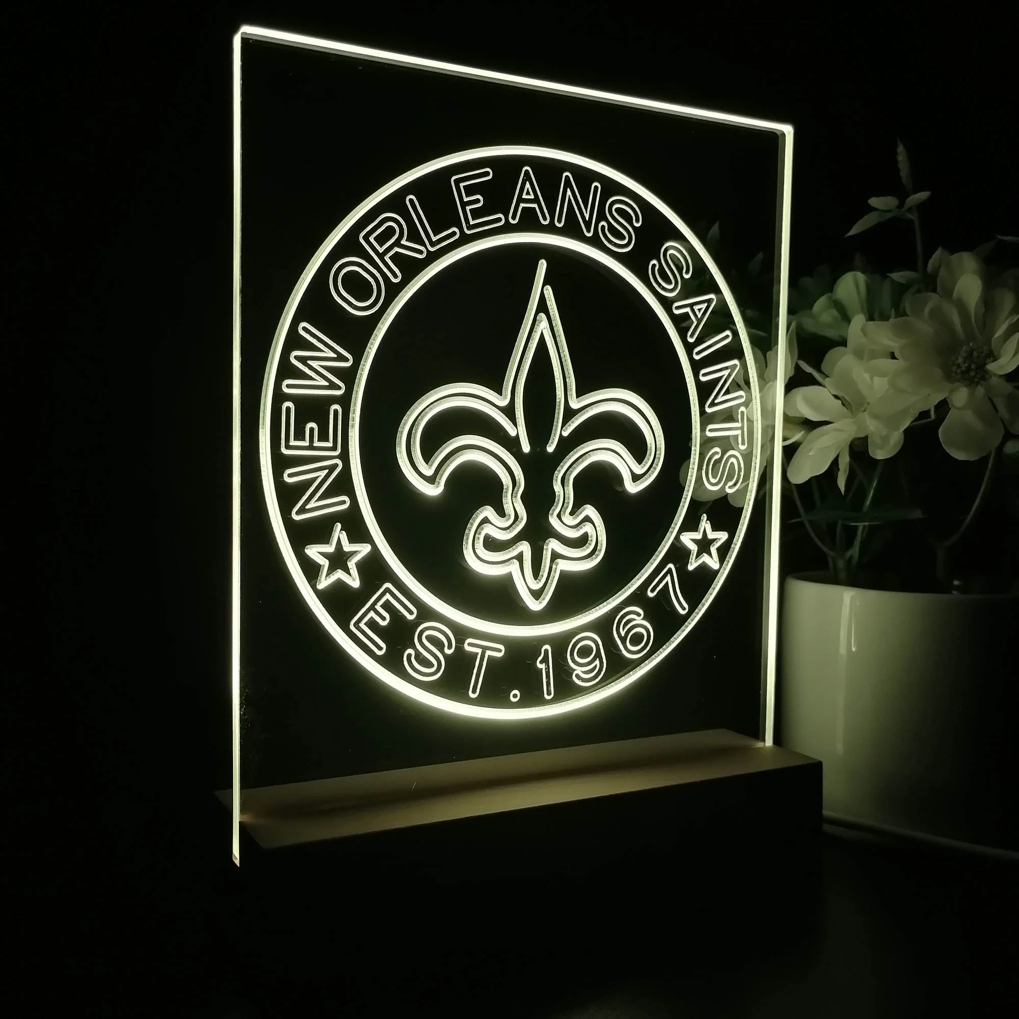 Personalized New Orleans Saints Souvenir Neon LED Night Light Sign - Image 5
