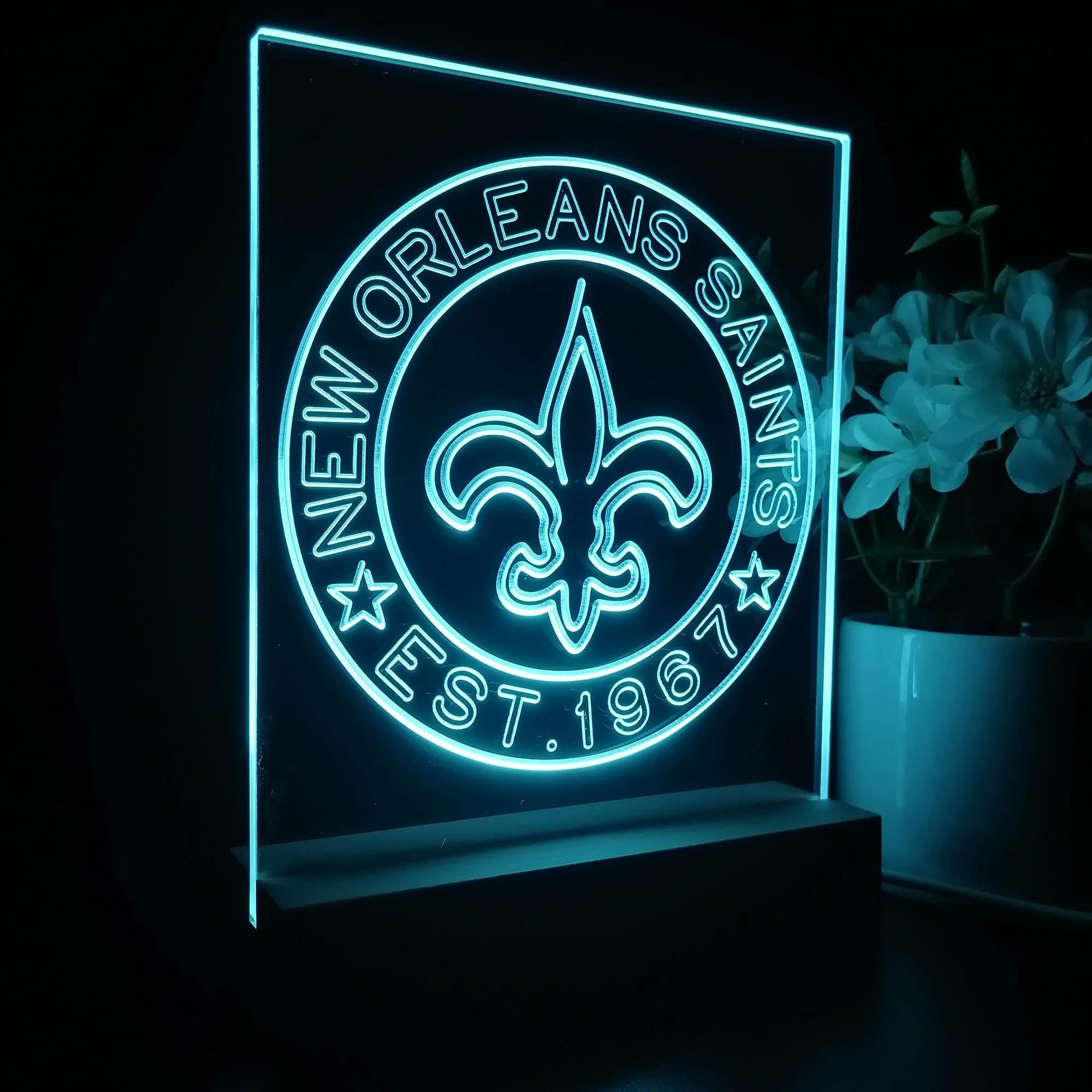 Personalized New Orleans Saints Souvenir Neon LED Night Light Sign - Image 6