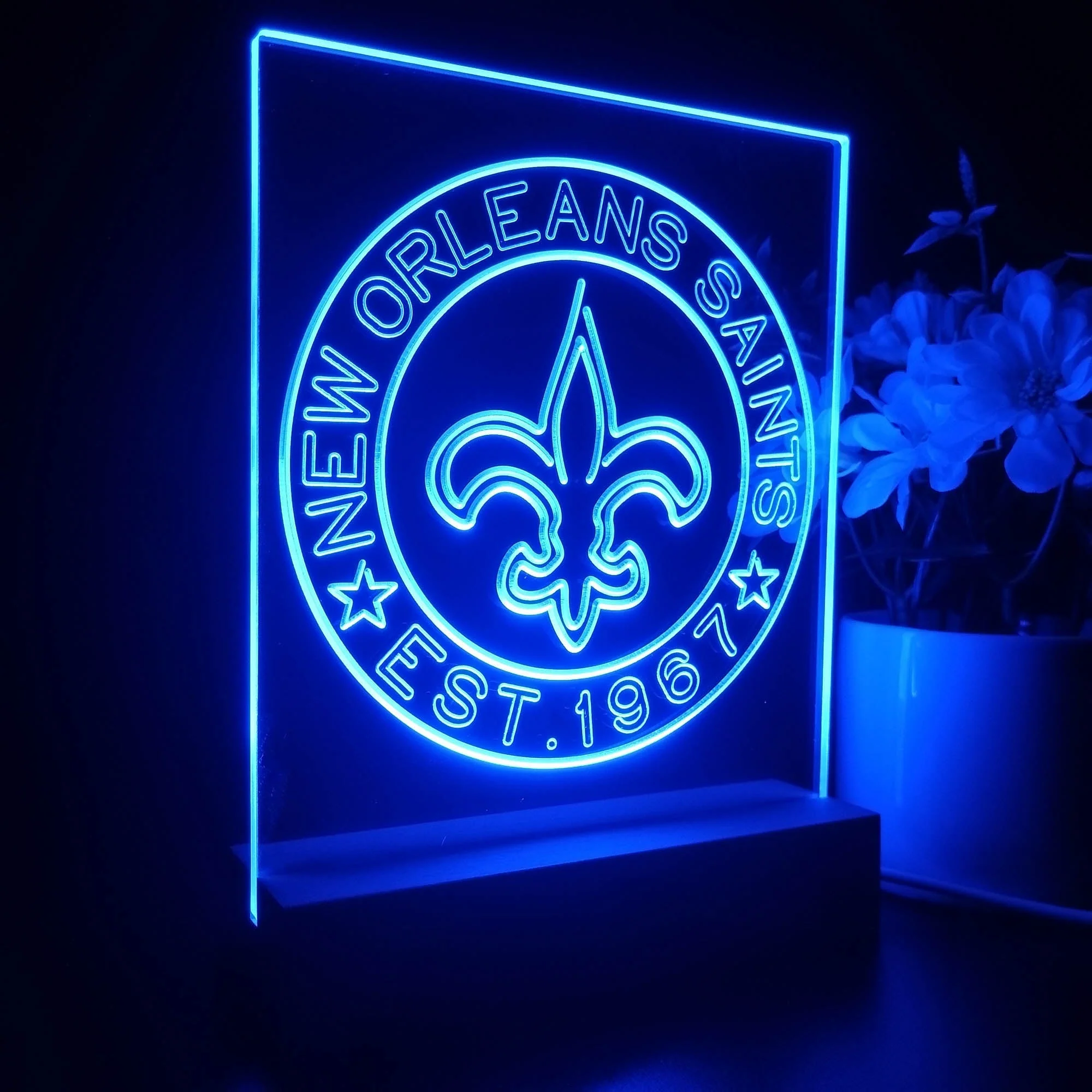 Personalized New Orleans Saints Souvenir Neon LED Night Light Sign - Image 7