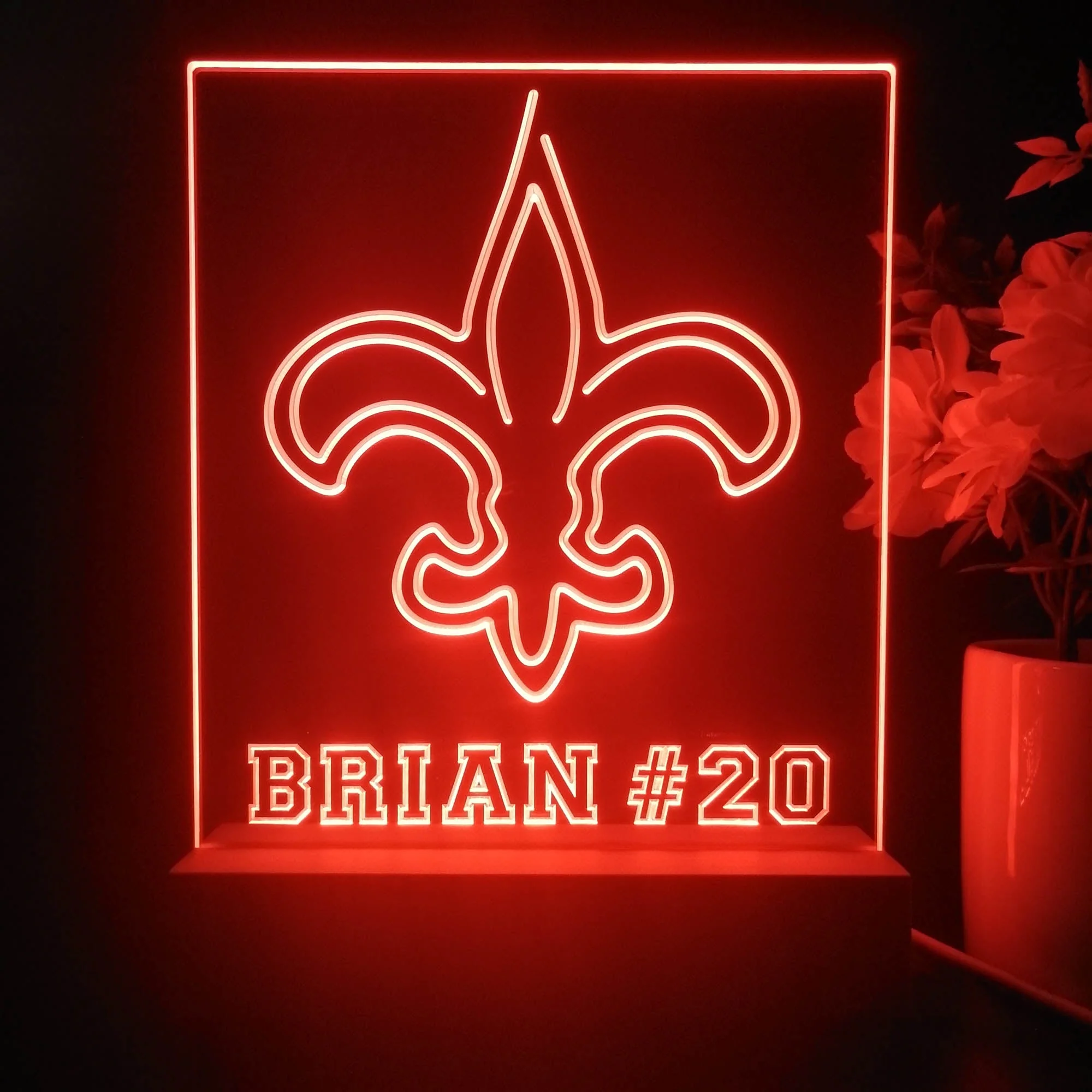 Personalized New Orleans Saints Souvenir Neon LED Night Light Sign - Image 4