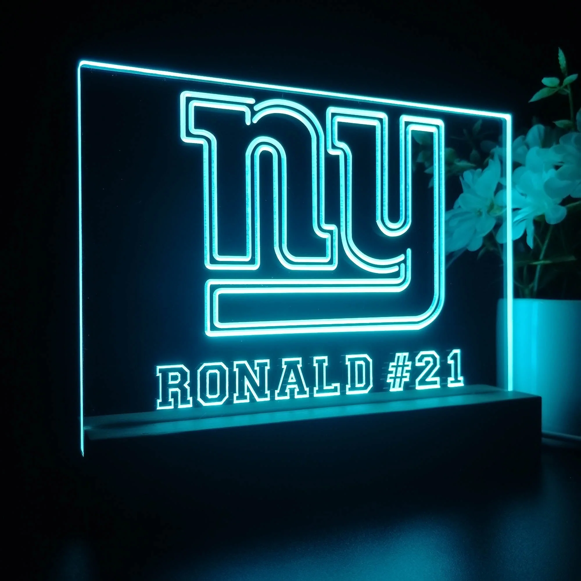 Personalized New York Giants Souvenir Neon LED Night Light Sign - Image 5
