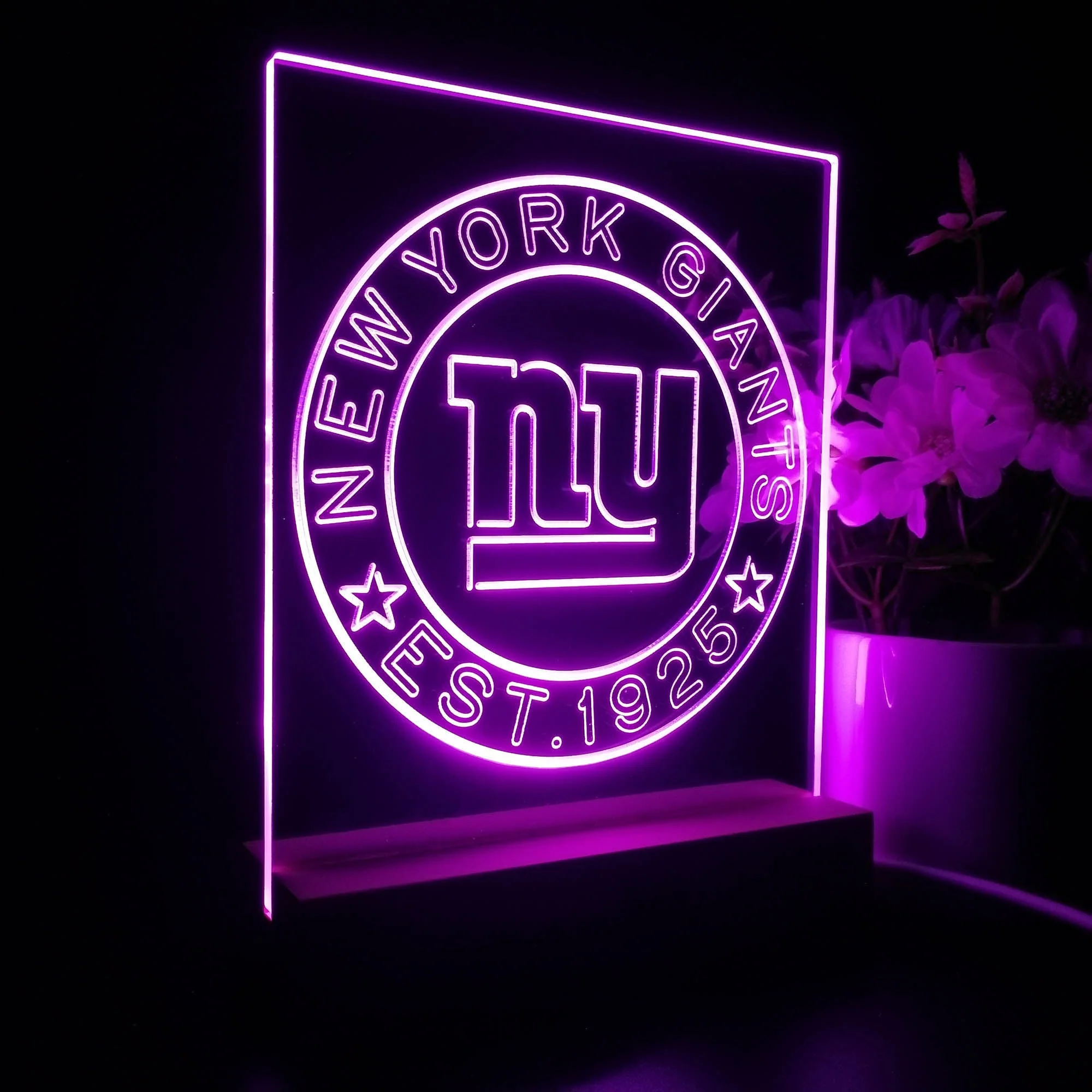 Personalized New York Giants Souvenir Neon LED Night Light Sign - Image 5