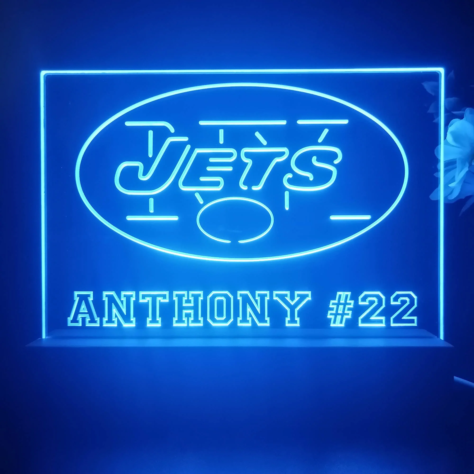 Personalized New York Jets Souvenir Neon LED Night Light Sign - Image 3
