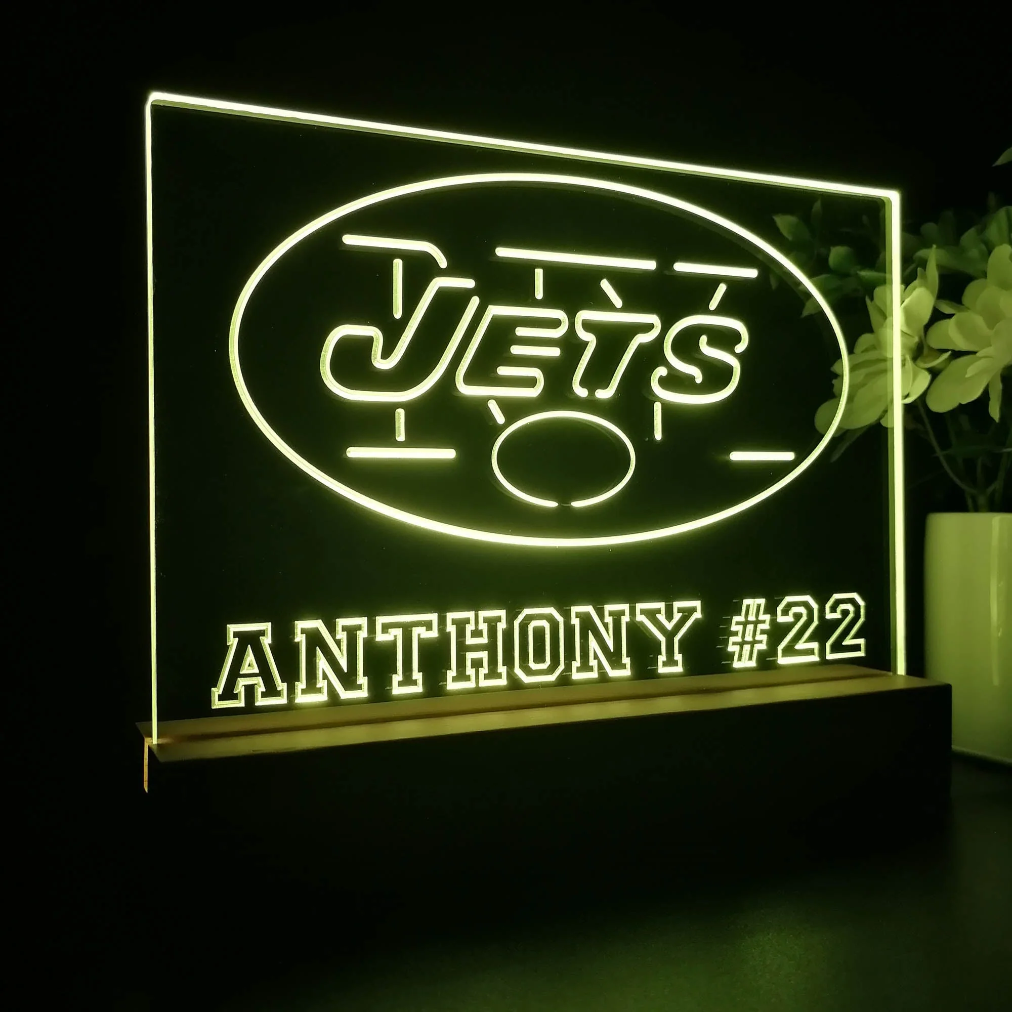 Personalized New York Jets Souvenir Neon LED Night Light Sign - Image 6