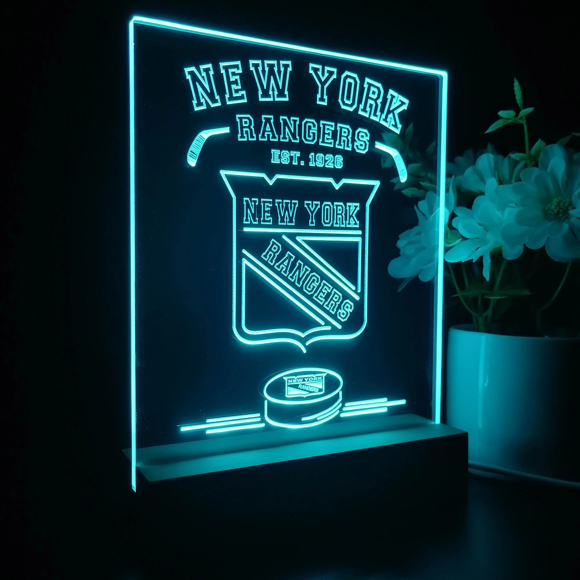 Personalized New York Rangers Souvenir Neon LED Night Light Sign - Image 5