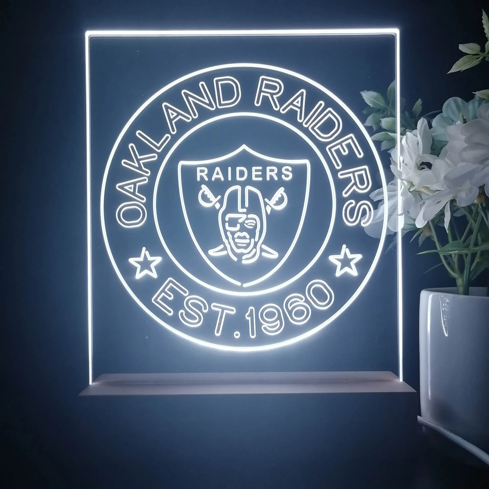 Personalized Las Vegas Raiders Souvenir Neon LED Night Light Sign - Image 3