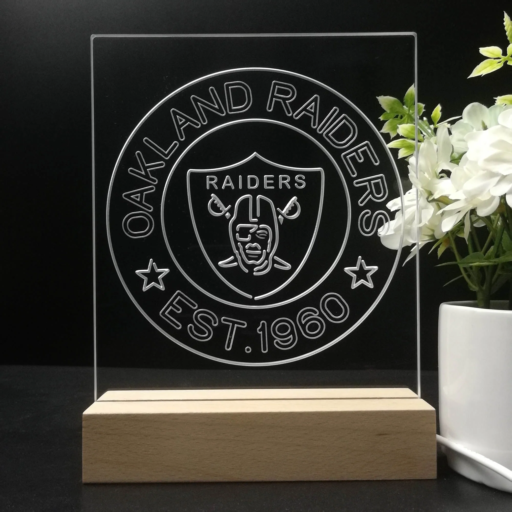Personalized Las Vegas Raiders Souvenir Neon LED Night Light Sign - Image 8