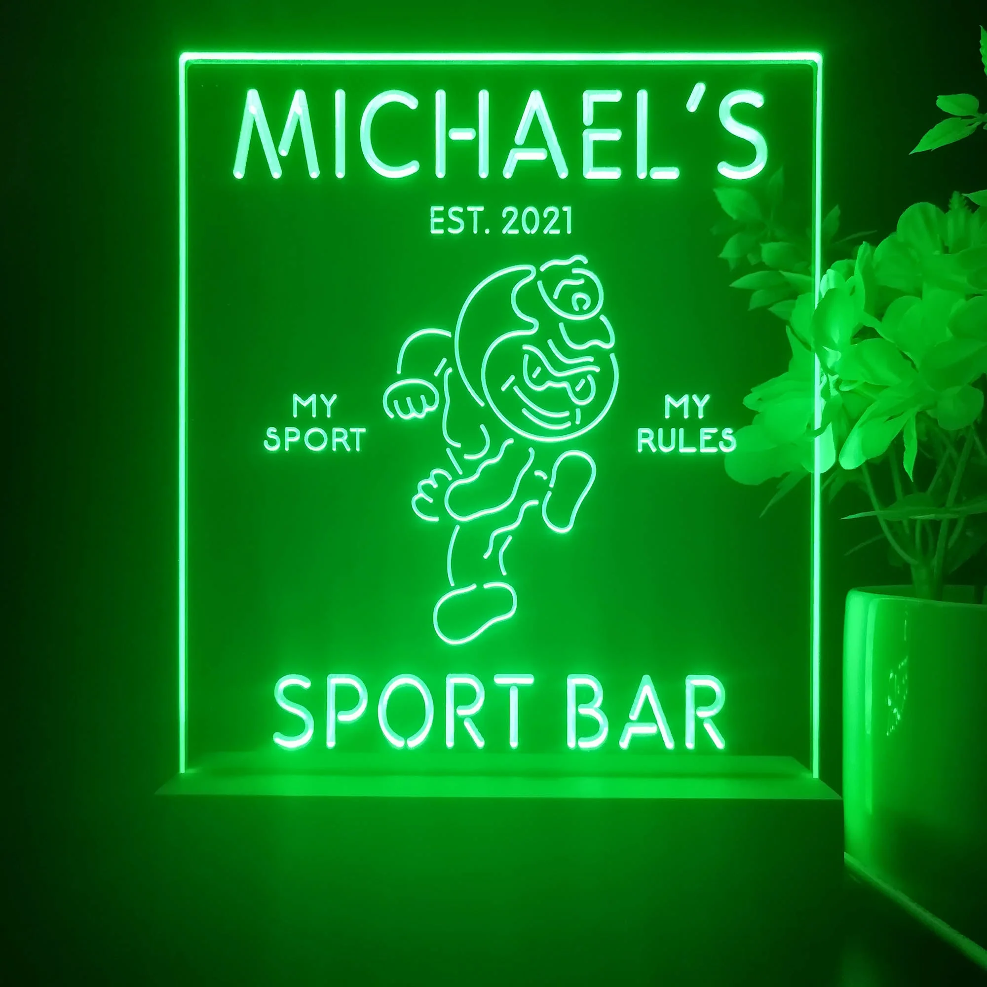 Personalized Ohio State Buckeyes Brutus Souvenir Neon LED Night Light Sign - Image 5
