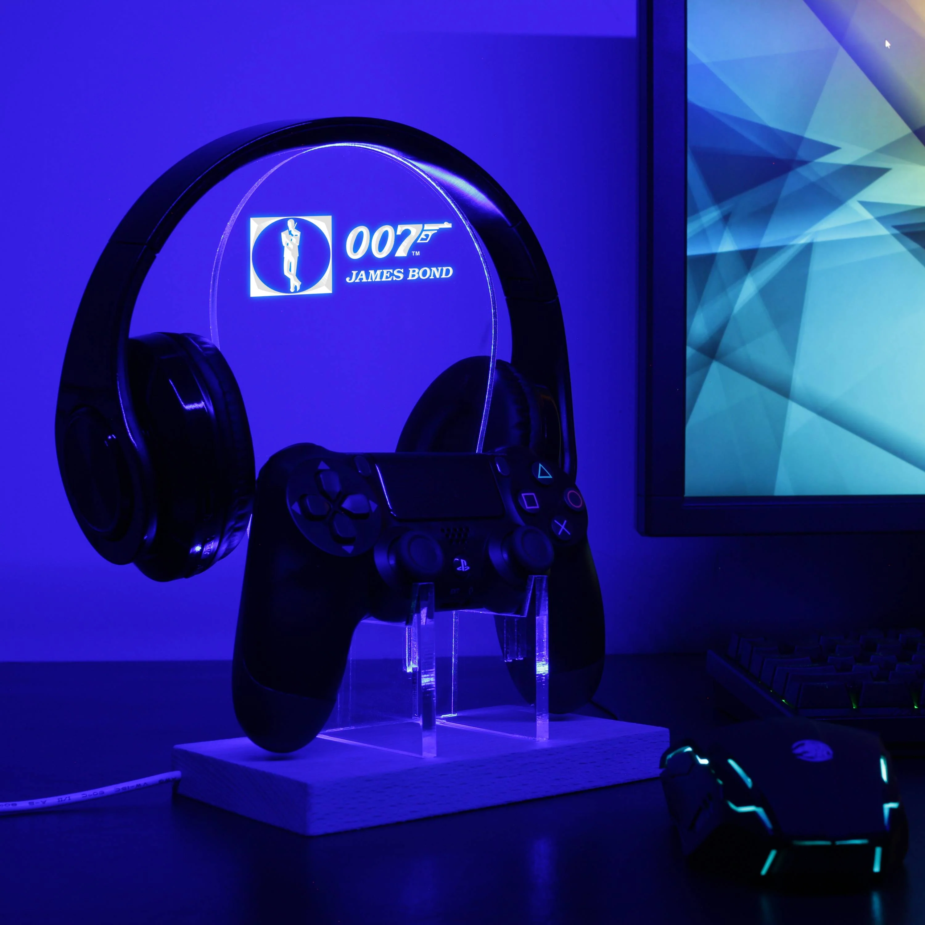Custom Logo LED Gaming Headset Controller Stand - Image 5