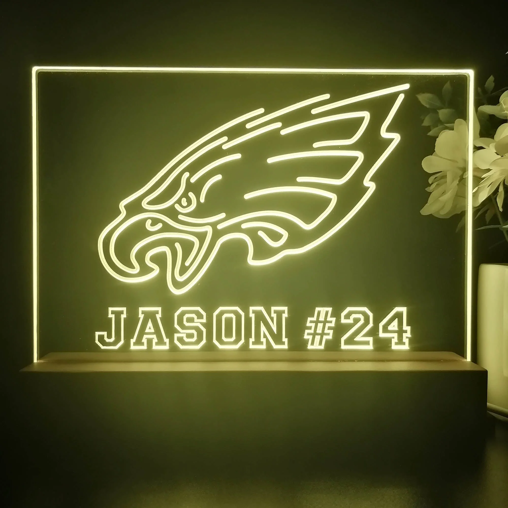 Personalized Philadelphia Eagles Souvenir Neon LED Night Light Sign - Image 4