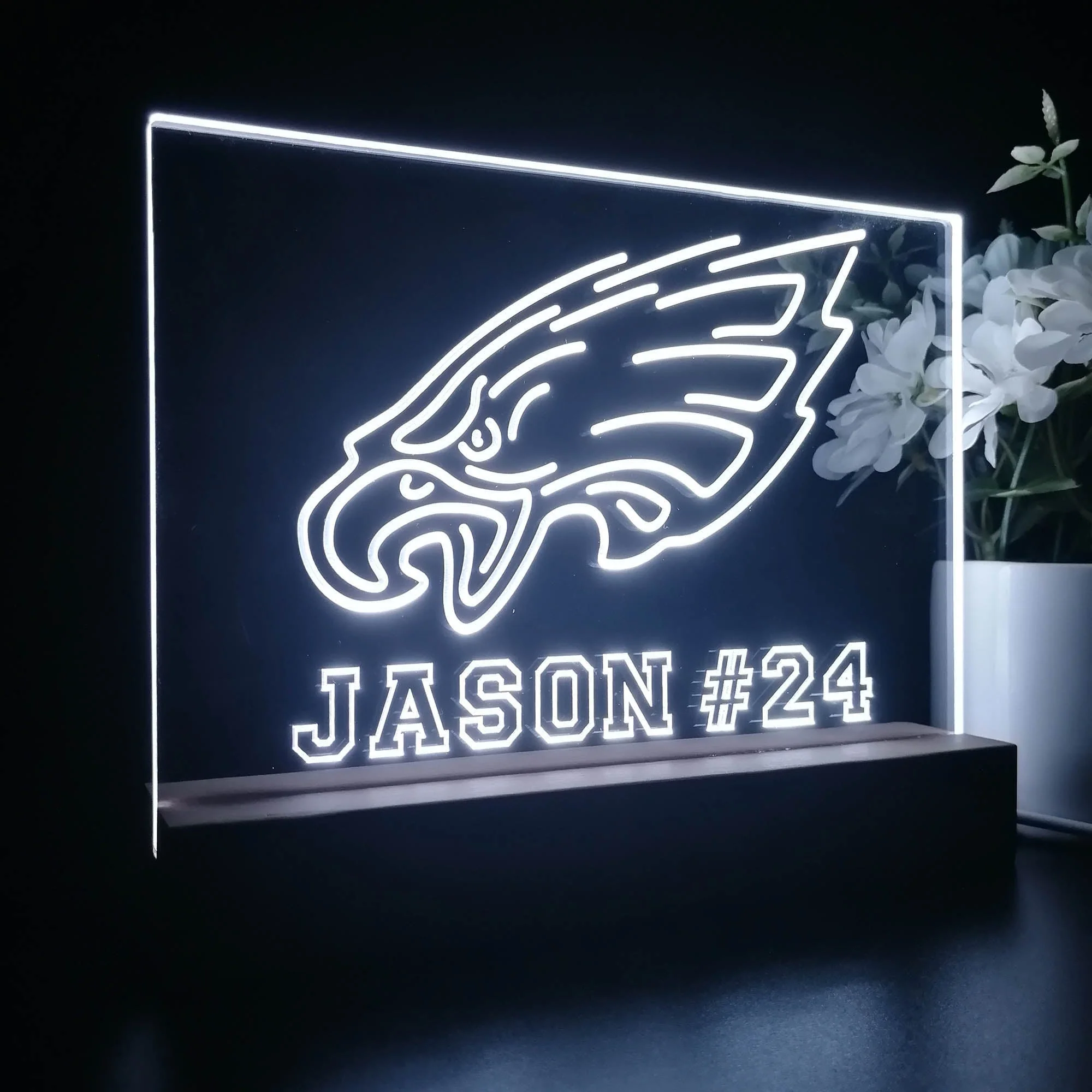 Personalized Philadelphia Eagles Souvenir Neon LED Night Light Sign - Image 5