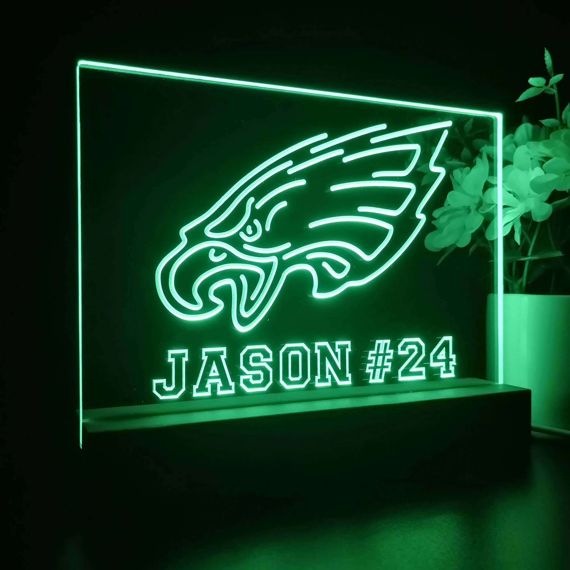 Personalized Philadelphia Eagles Souvenir Neon LED Night Light Sign - Image 6