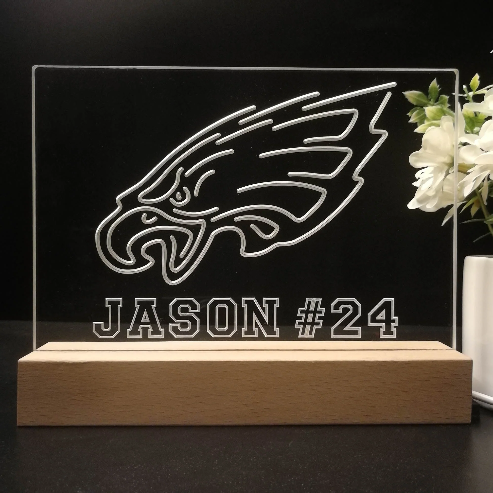 Personalized Philadelphia Eagles Souvenir Neon LED Night Light Sign - Image 8