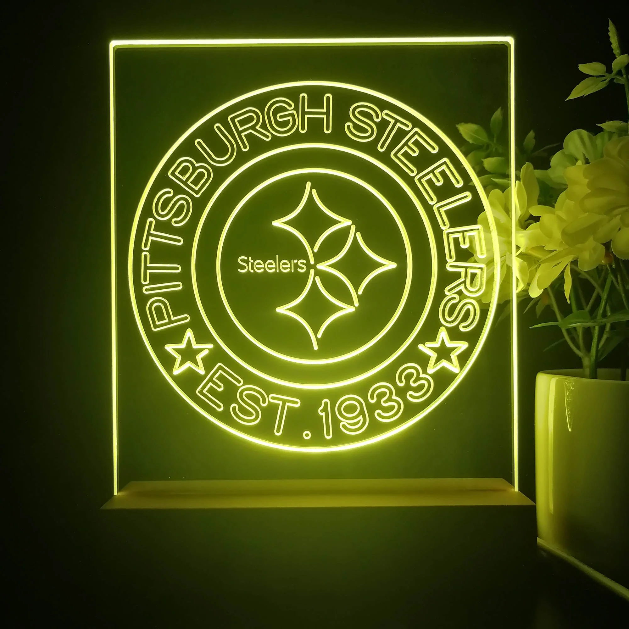 Personalized Pittsburgh Steelers Souvenir Neon LED Night Light Sign - Image 2