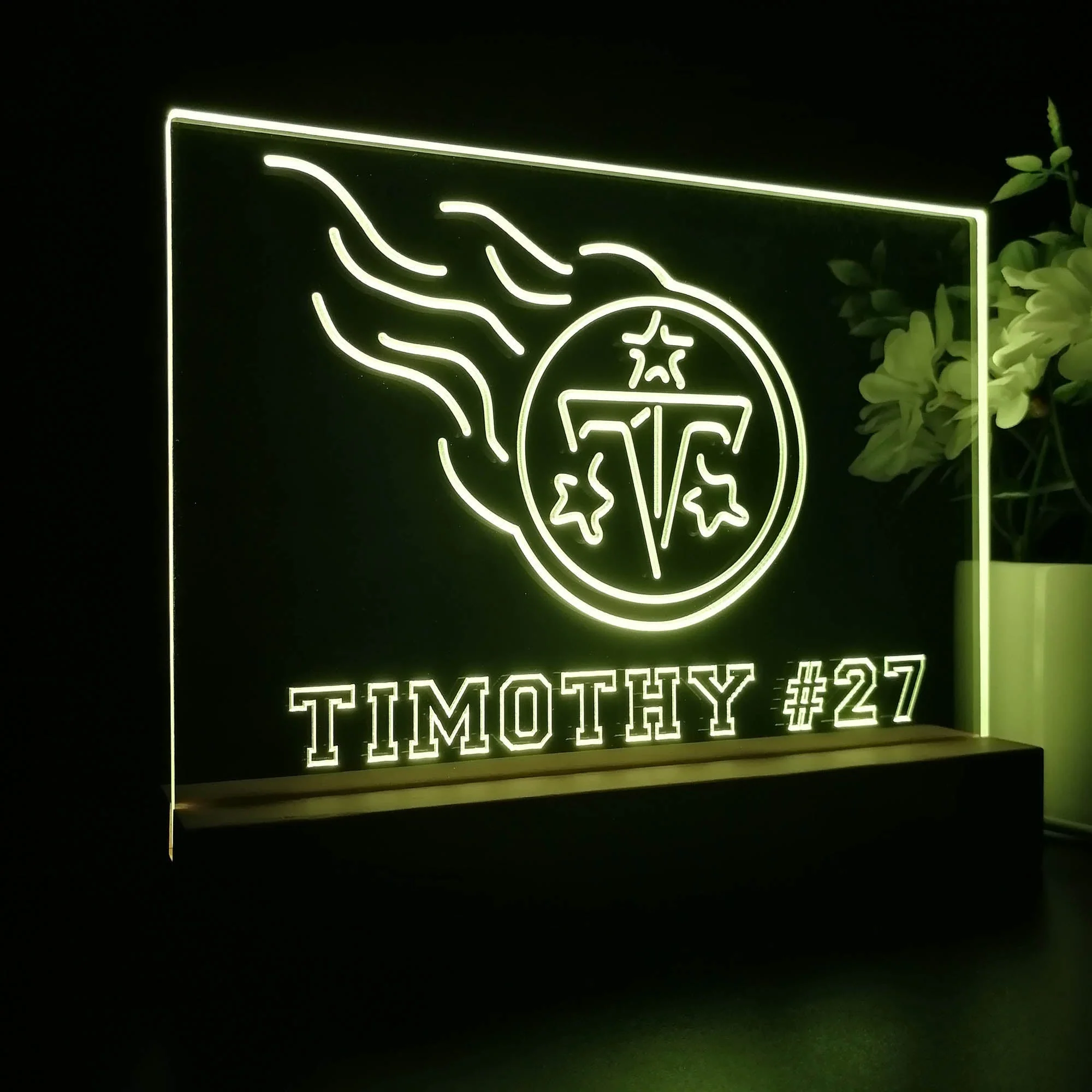 Personalized Red Tennessee Titans Souvenir Neon LED Night Light Sign - Image 7