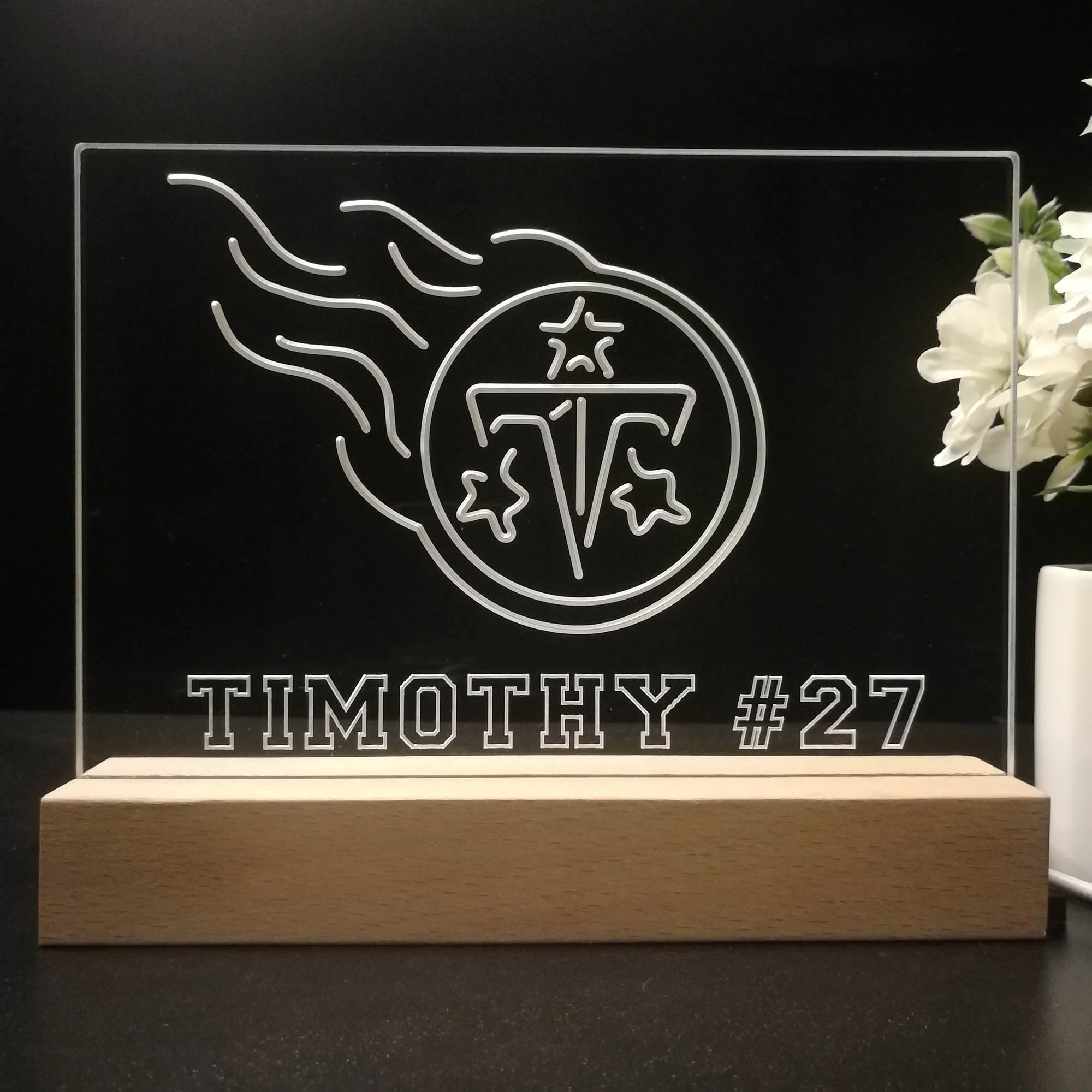 Personalized Red Tennessee Titans Souvenir Neon LED Night Light Sign - Image 8
