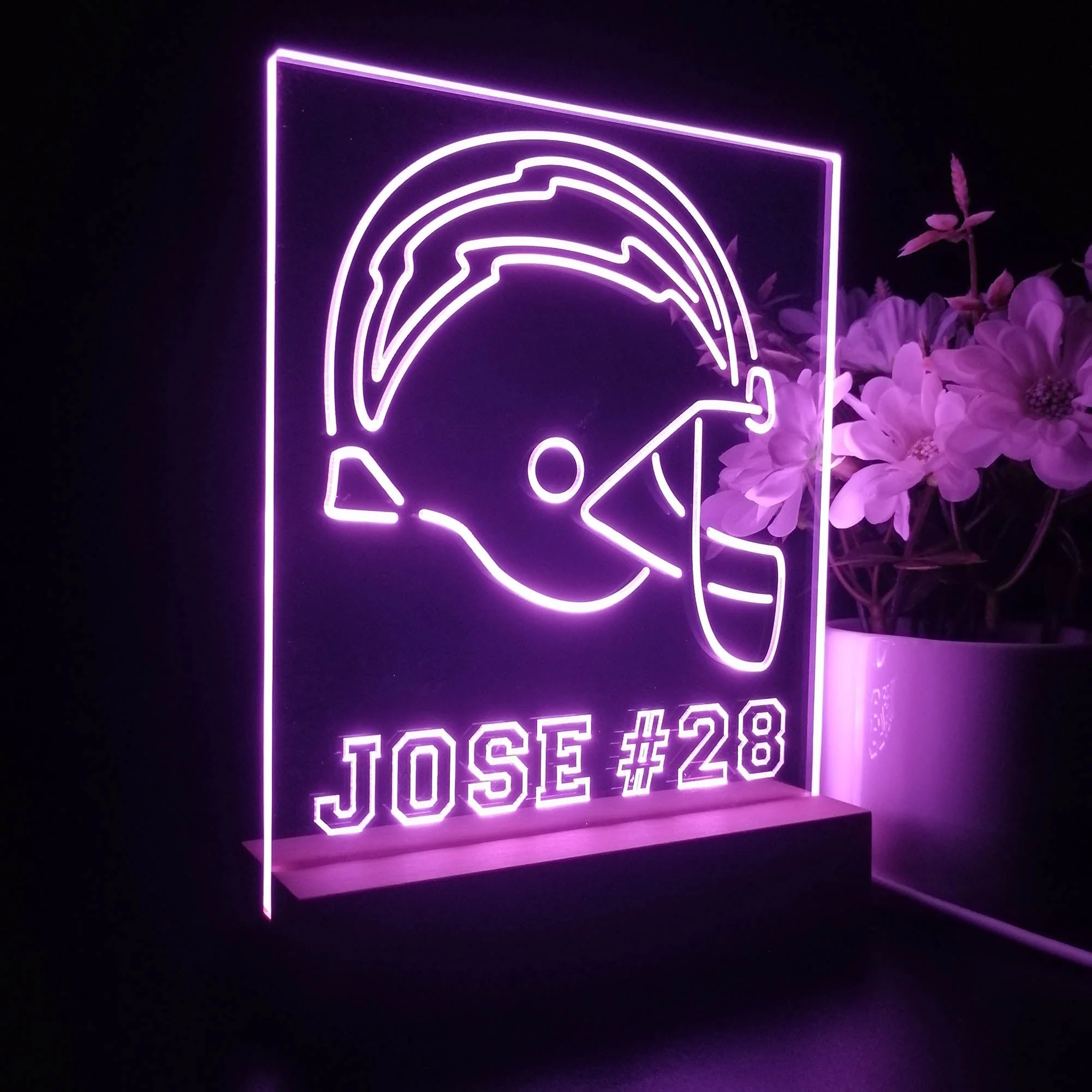 Personalized San Diego Chargers Souvenir Neon LED Night Light Sign - Image 6