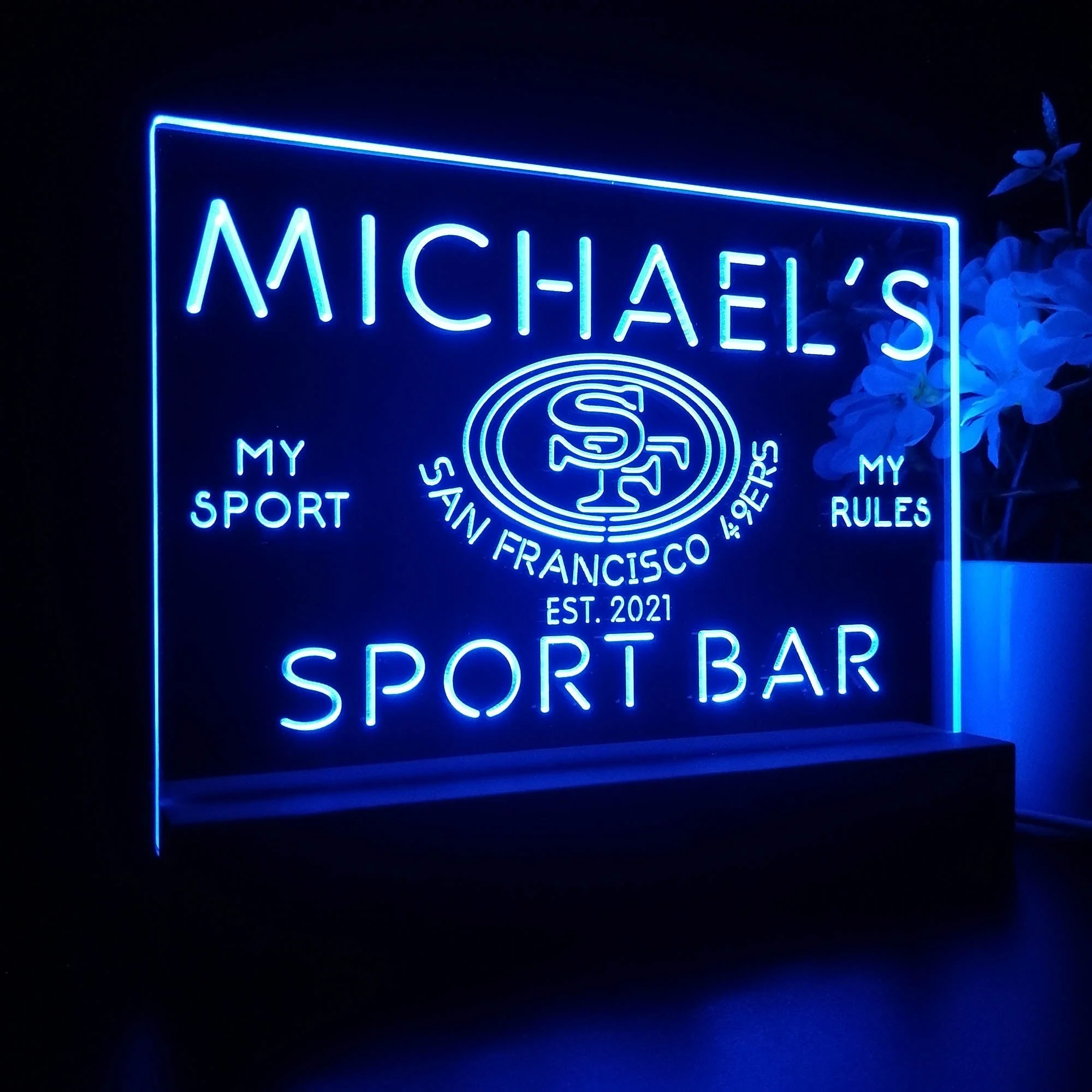 Personalized San Francisco 49ers Souvenir Neon LED Night Light Sign - Image 5