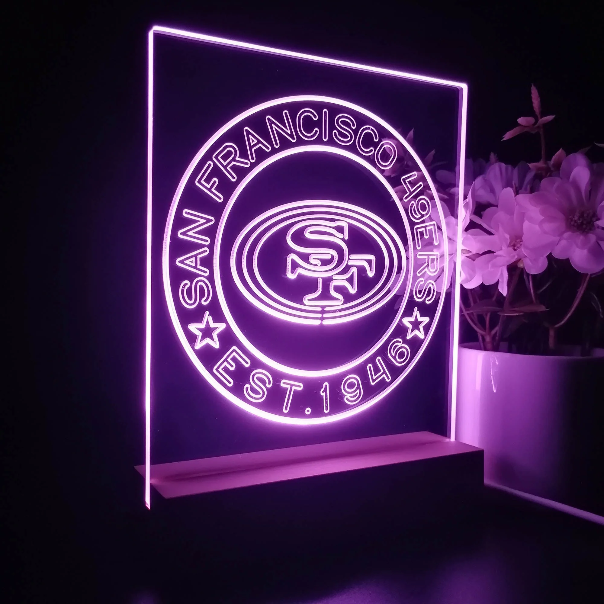 Personalized San Francisco 49ers Souvenir Neon LED Night Light Sign - Image 6