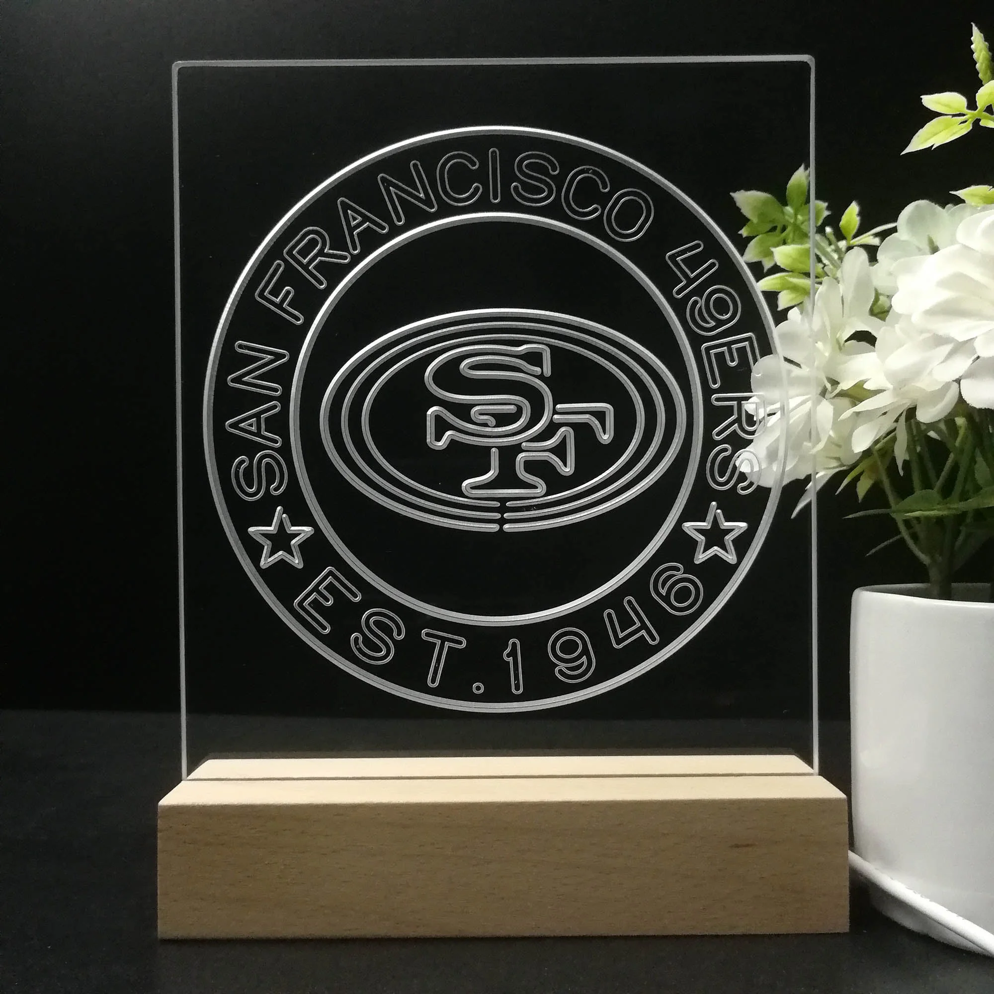 Personalized San Francisco 49ers Souvenir Neon LED Night Light Sign - Image 8