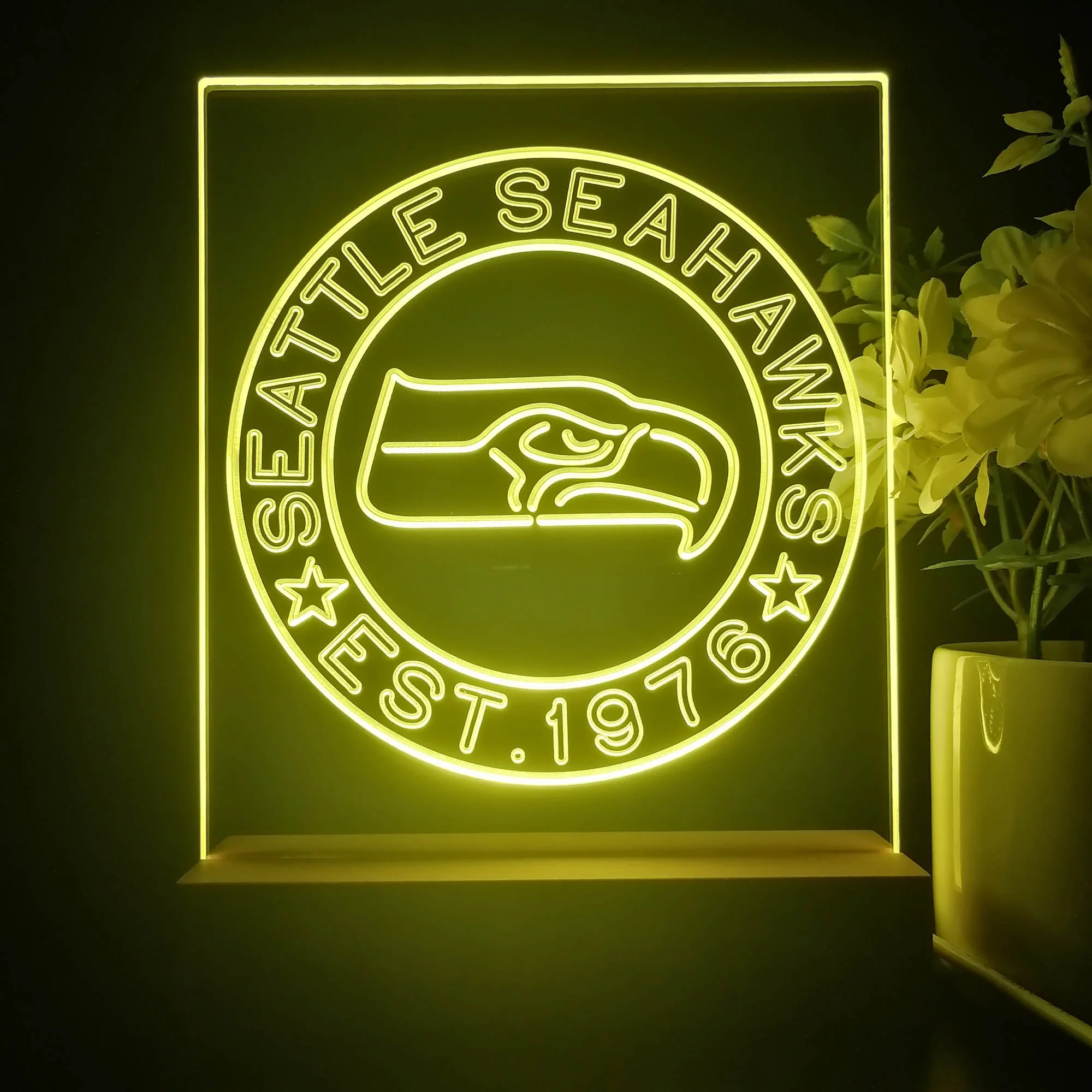 Personalized Seattle Seahawks Souvenir Neon LED Night Light Sign - Image 4