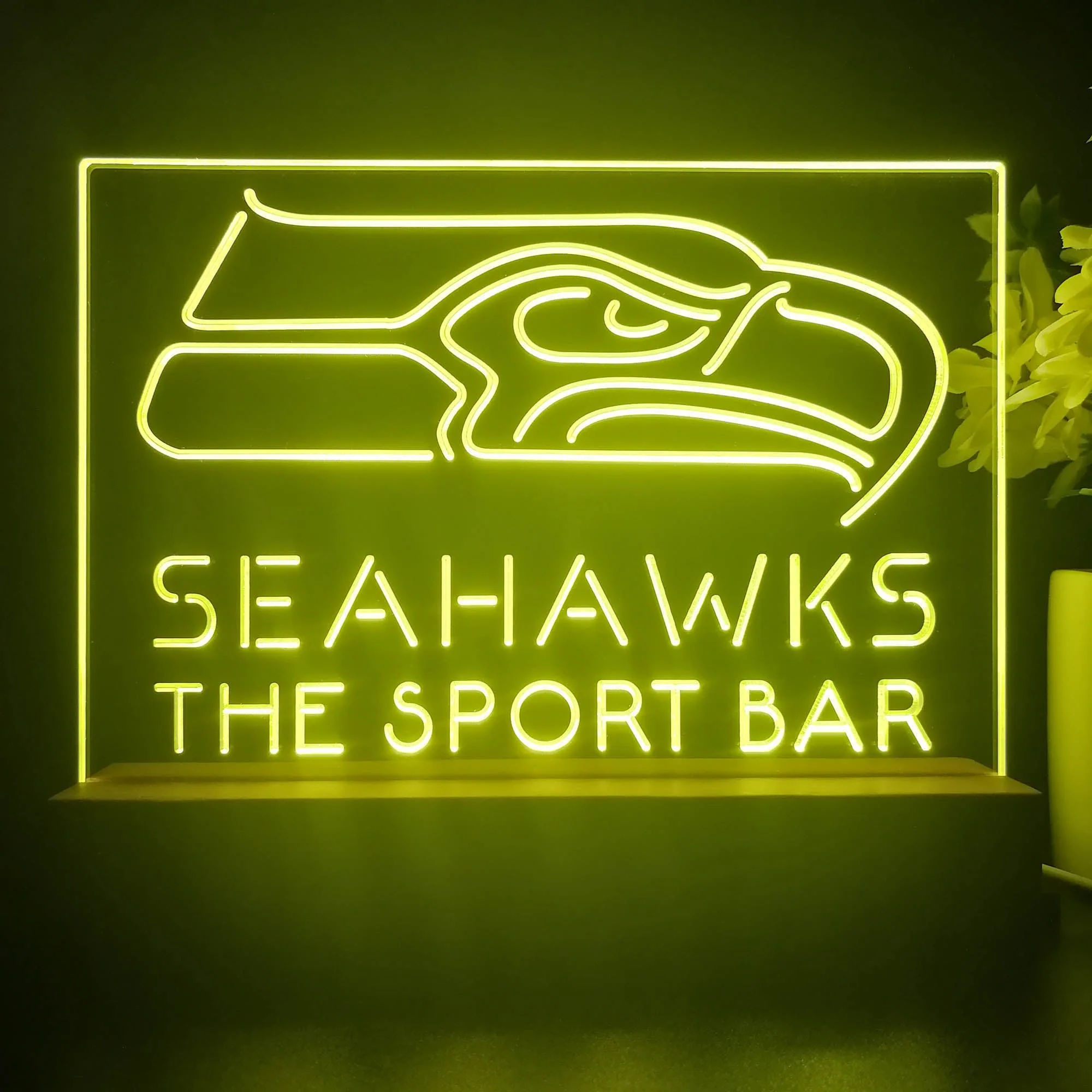 Personalized Seattle Seahawks Souvenir Neon LED Night Light Sign - Image 4