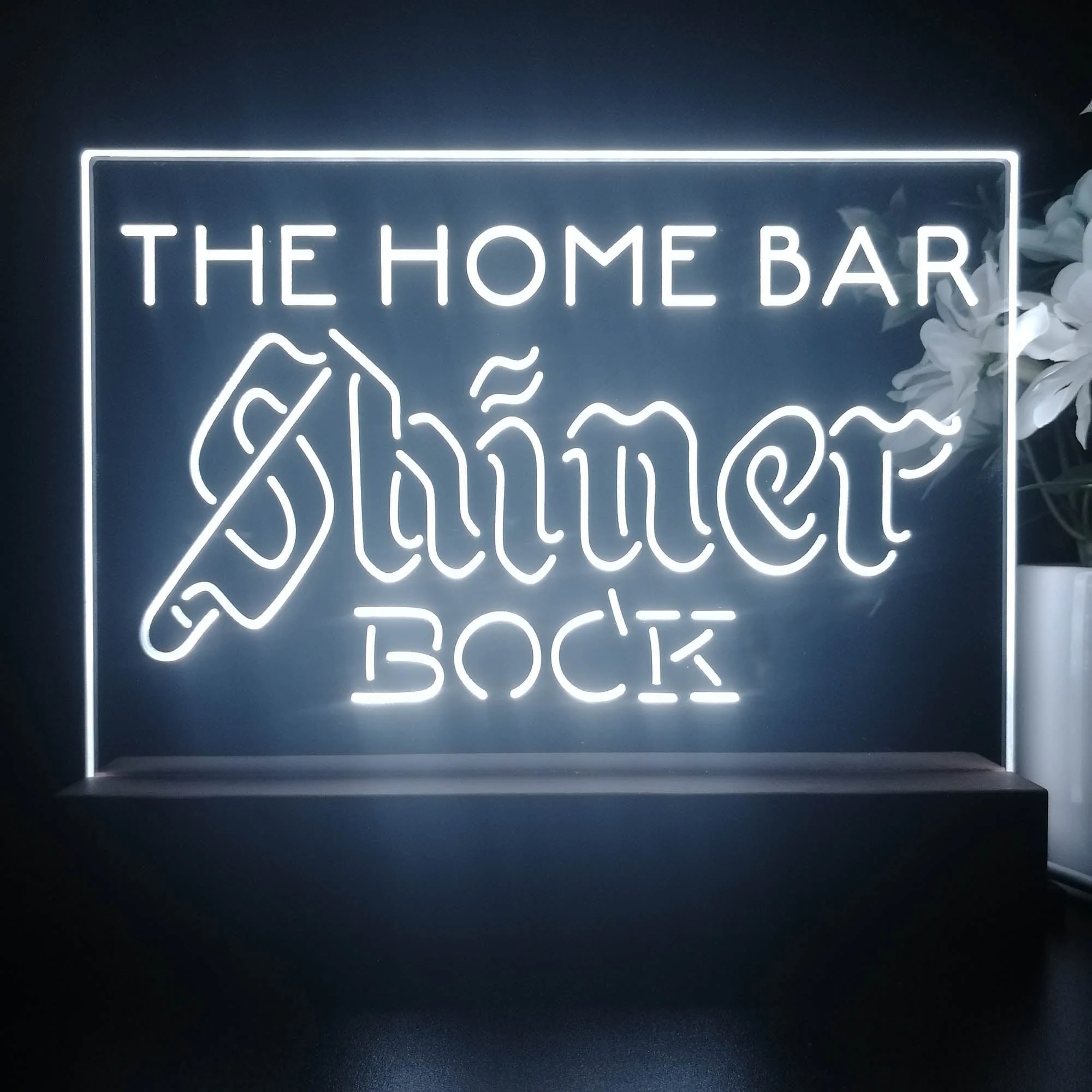 Personalized Shiner Bock Souvenir Neon LED Night Light Sign - Image 2