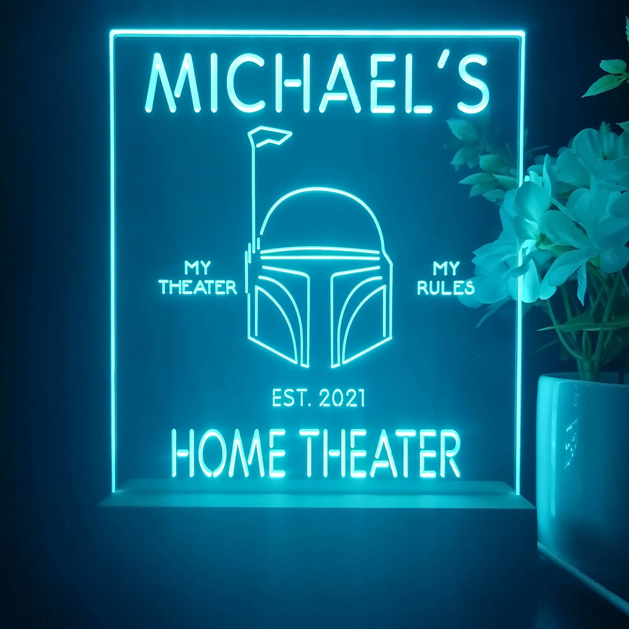 Personalized Star Wars Boba Fett Souvenir Neon LED Night Light Sign - Image 3