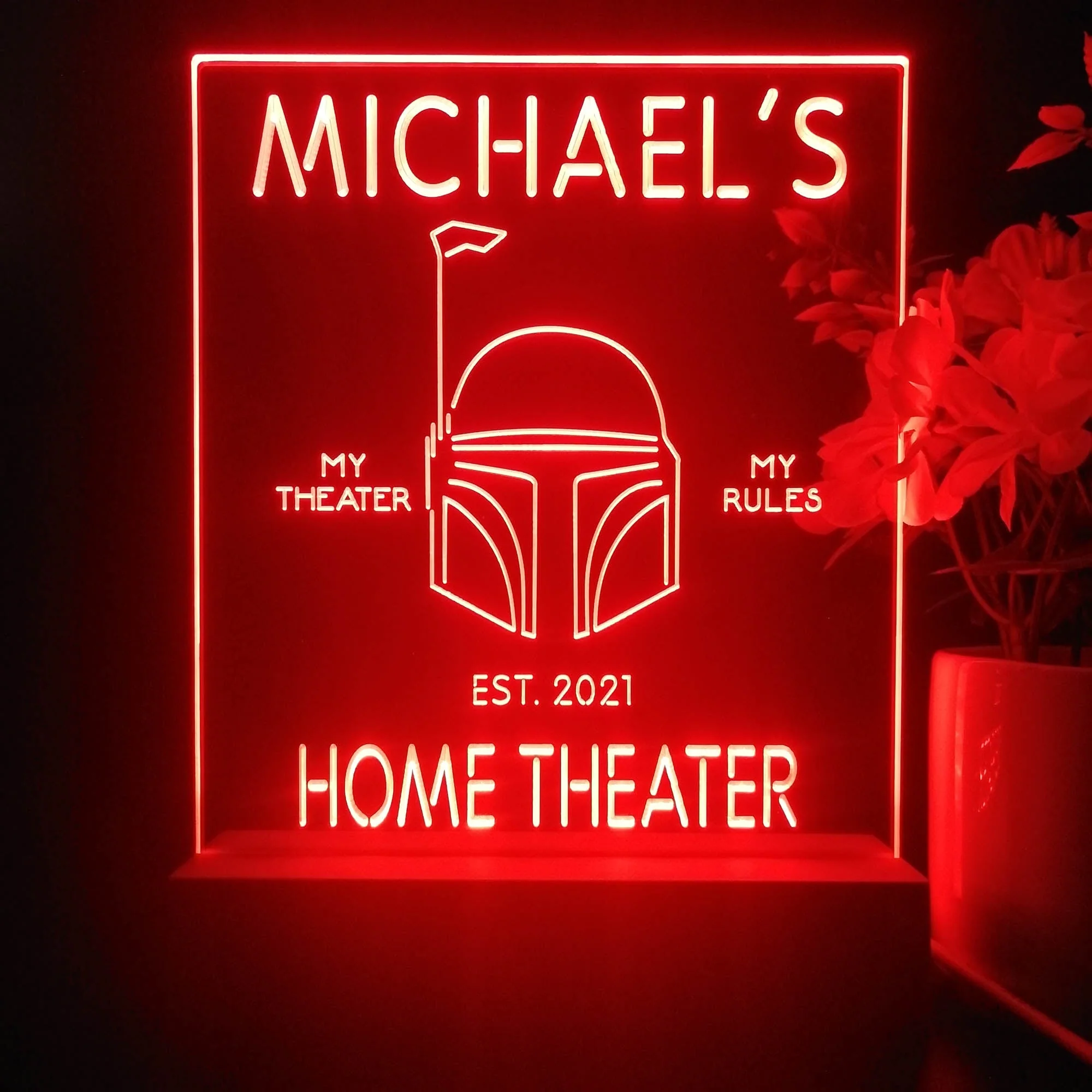 Personalized Star Wars Boba Fett Souvenir Neon LED Night Light Sign - Image 4