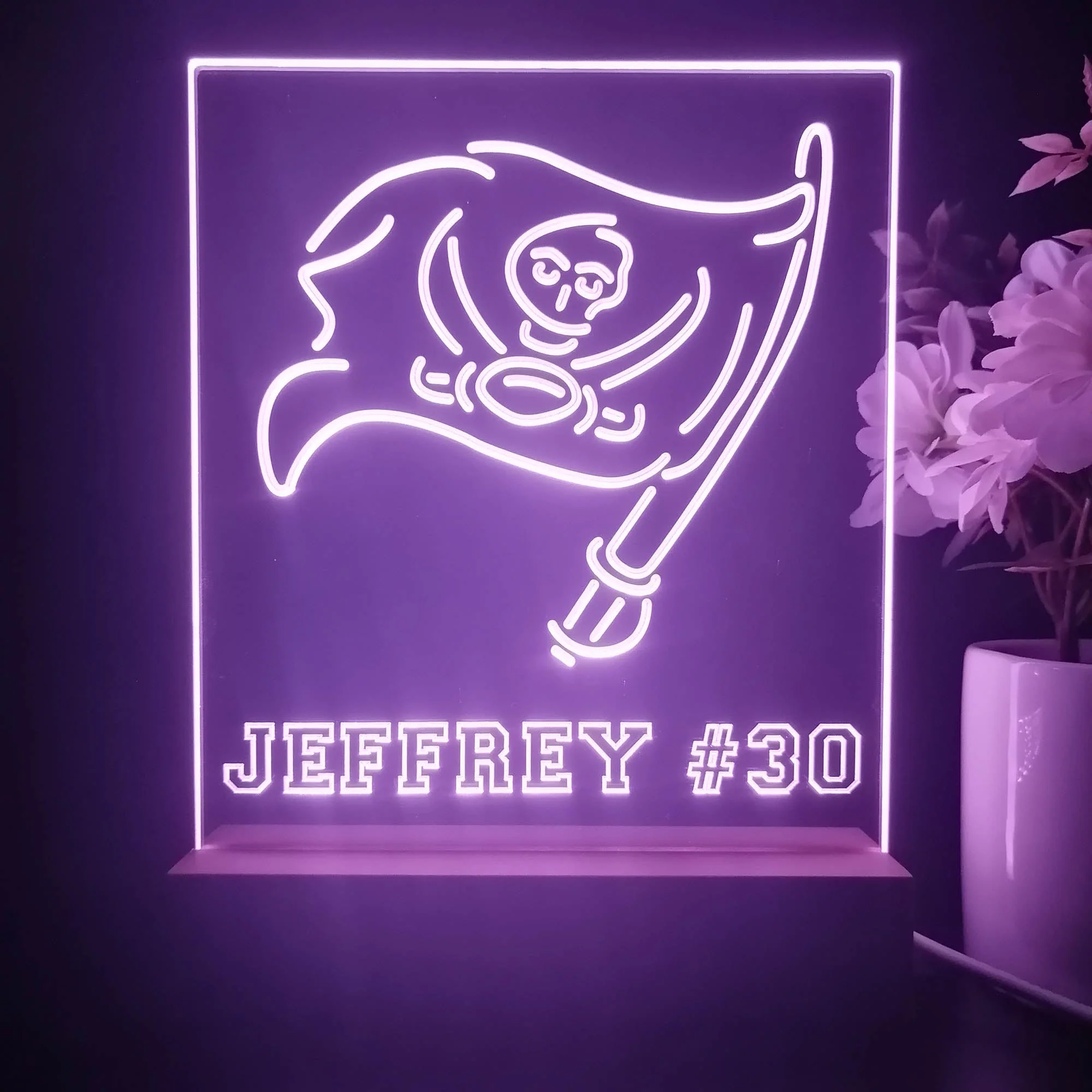 Personalized Tampa Bay Buccaneers Souvenir Neon LED Night Light Sign - Image 3