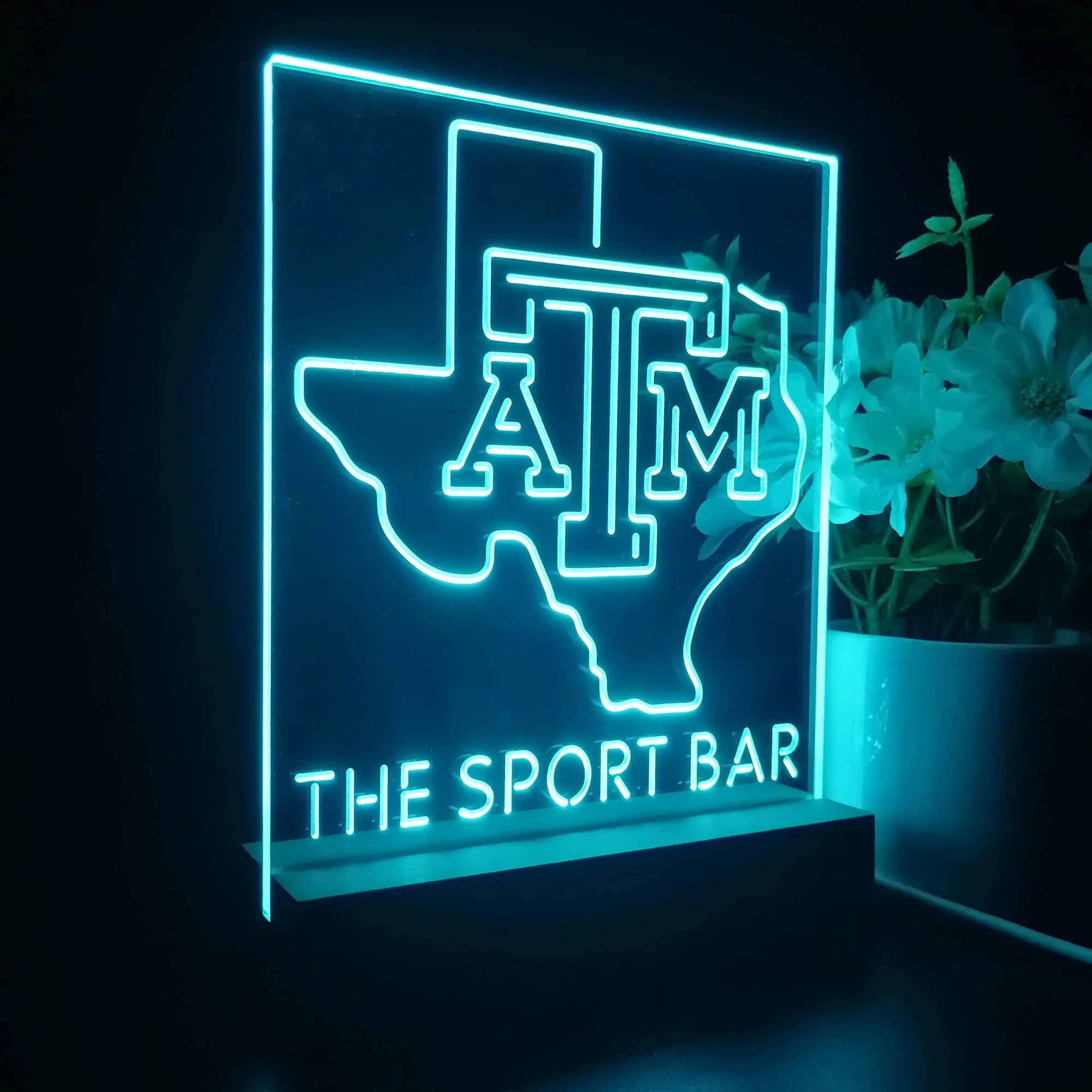 Personalized Texas A&M Aggies Souvenir Neon LED Night Light Sign - Image 5
