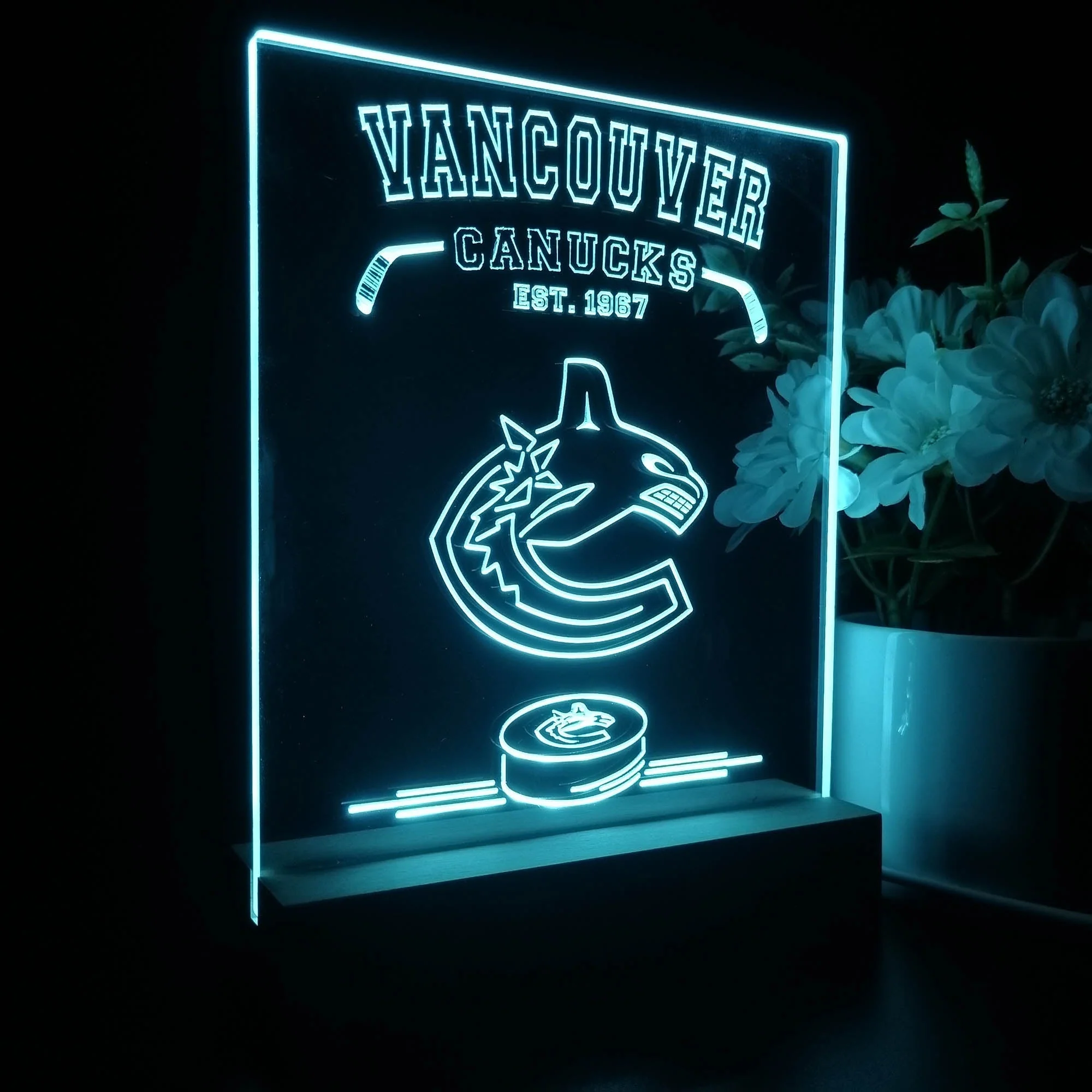 Personalized Vancouver Canucks Souvenir Neon LED Night Light Sign - Image 5