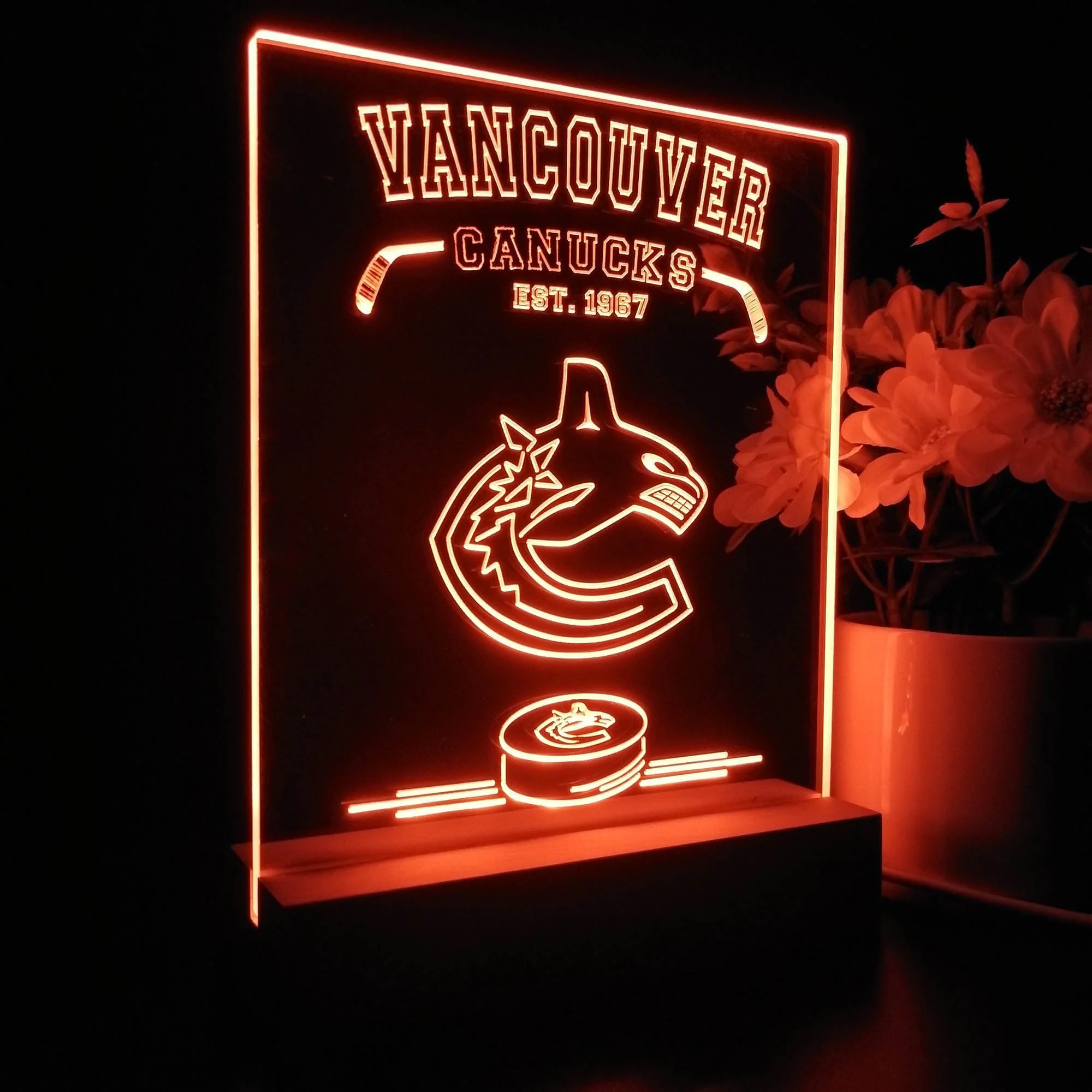 Personalized Vancouver Canucks Souvenir Neon LED Night Light Sign - Image 6