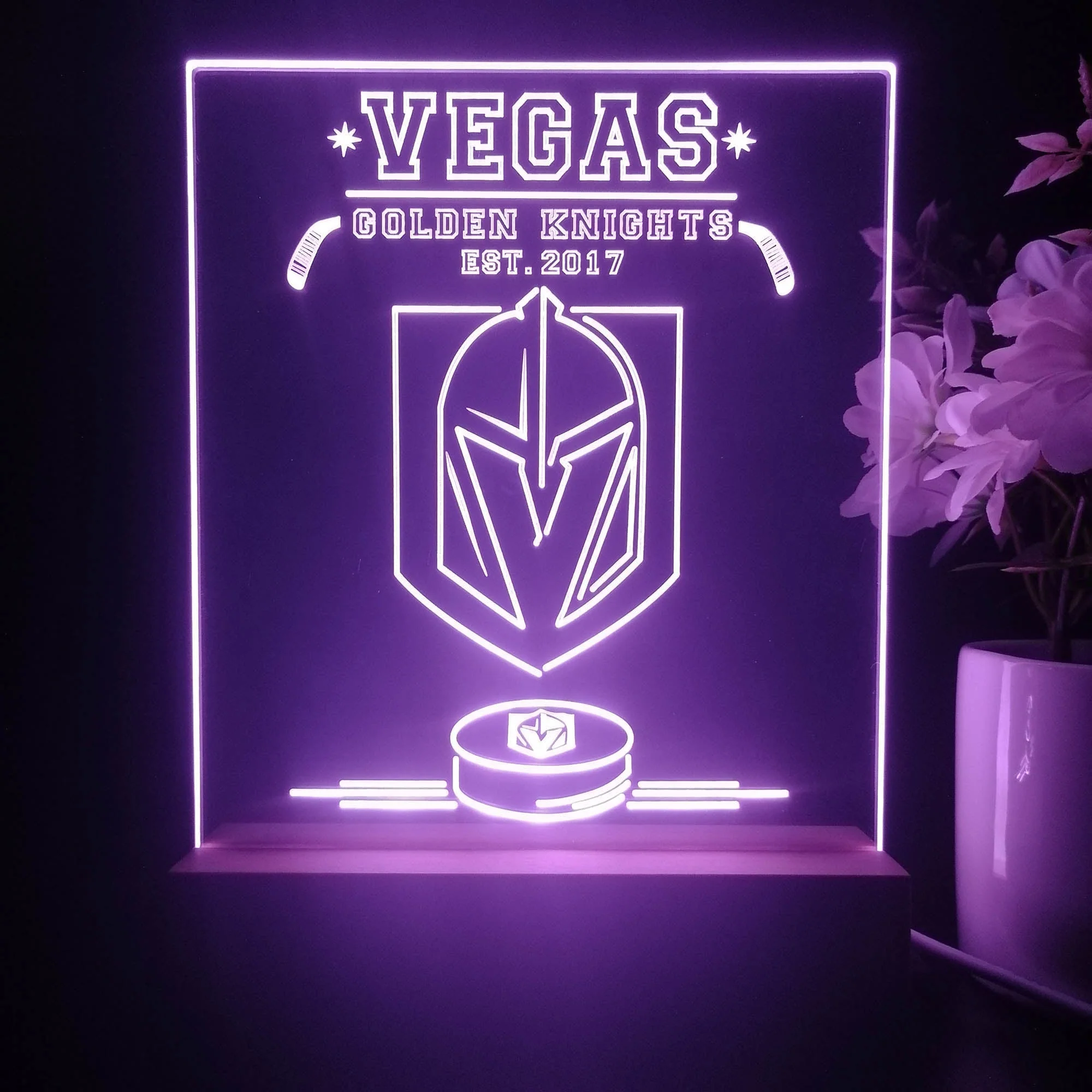 Personalized Vegas Golden Knights Souvenir Neon LED Night Light Sign - Image 3