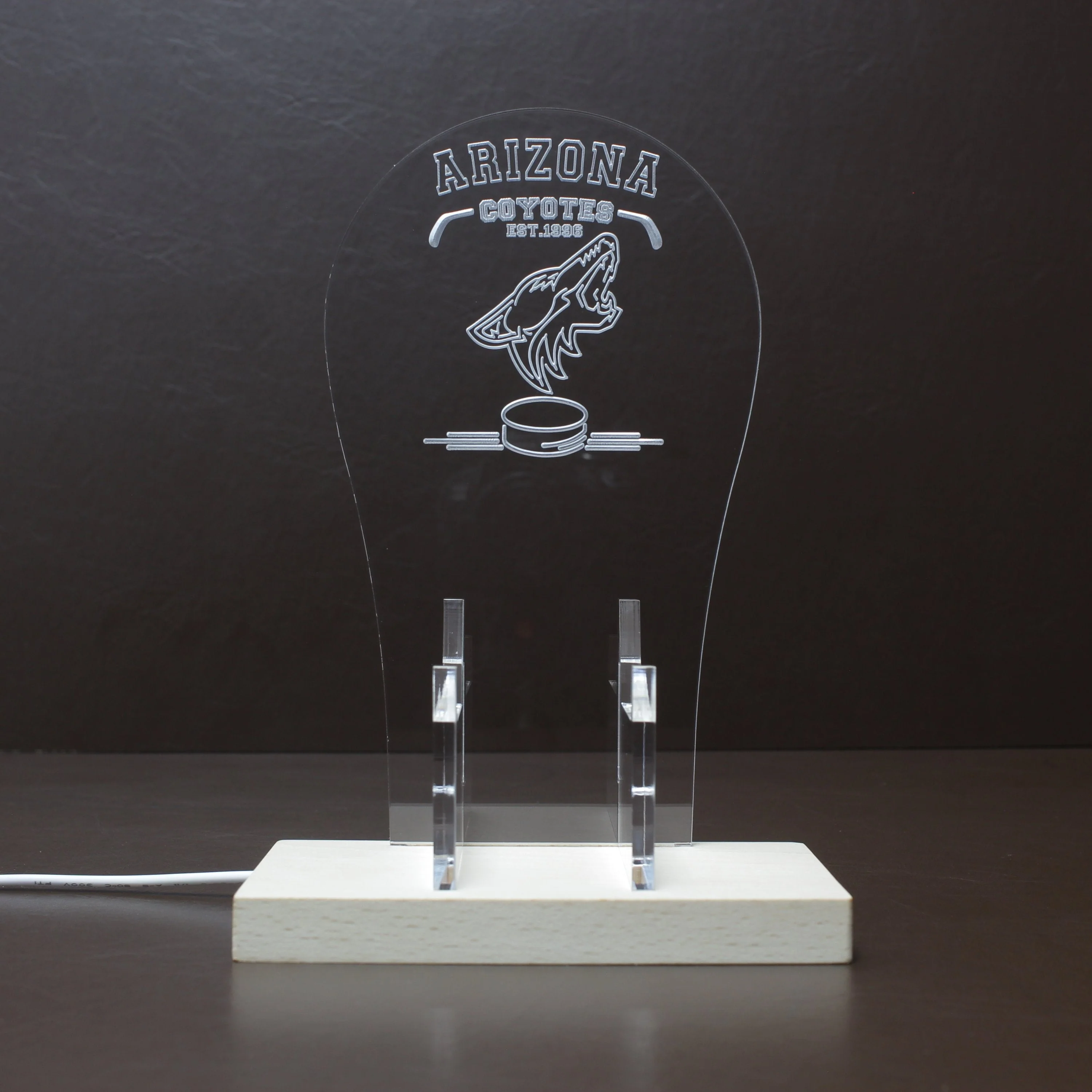 Custom Your Sport Team Arizona Coyotes Est. 1996 RGB LED Gaming Headset Controller Stand - Image 8